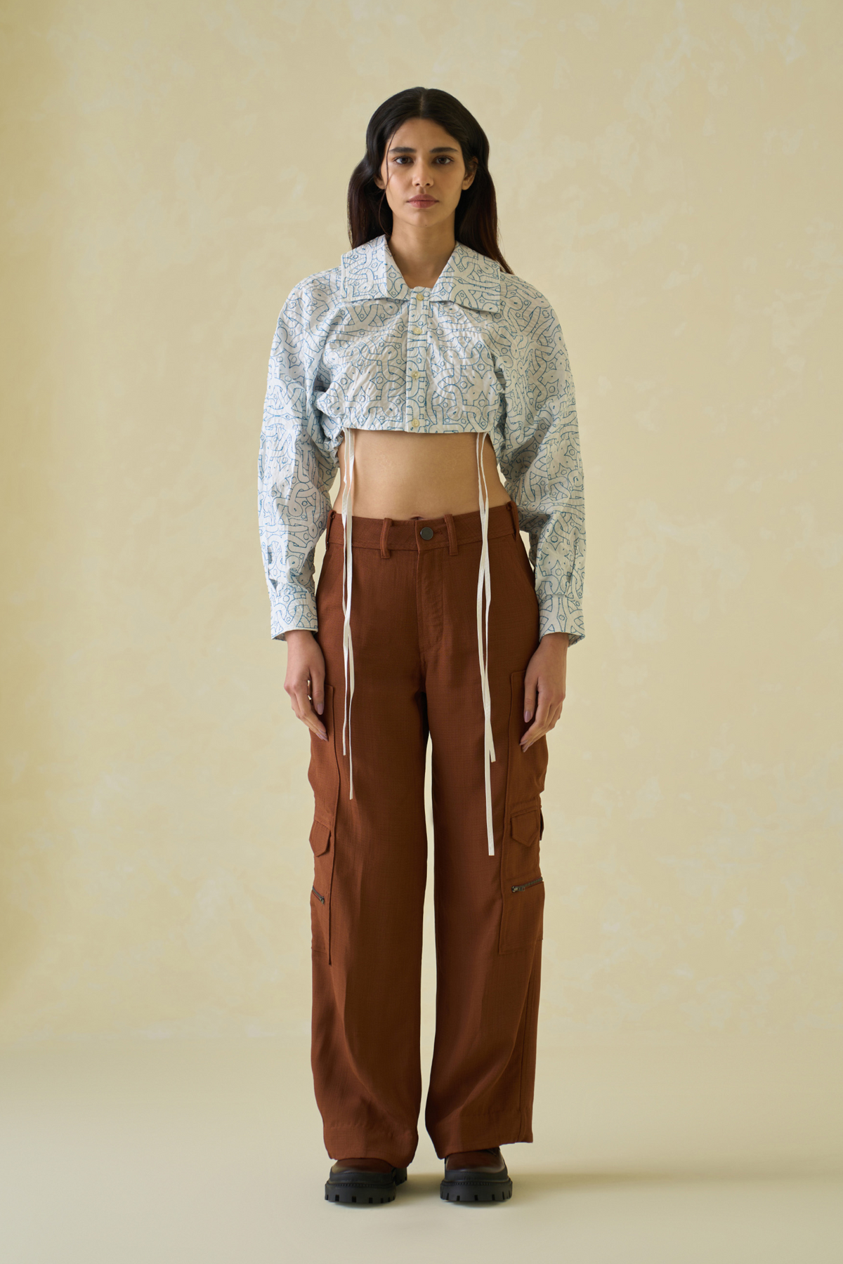 Directional Cropped Shirt