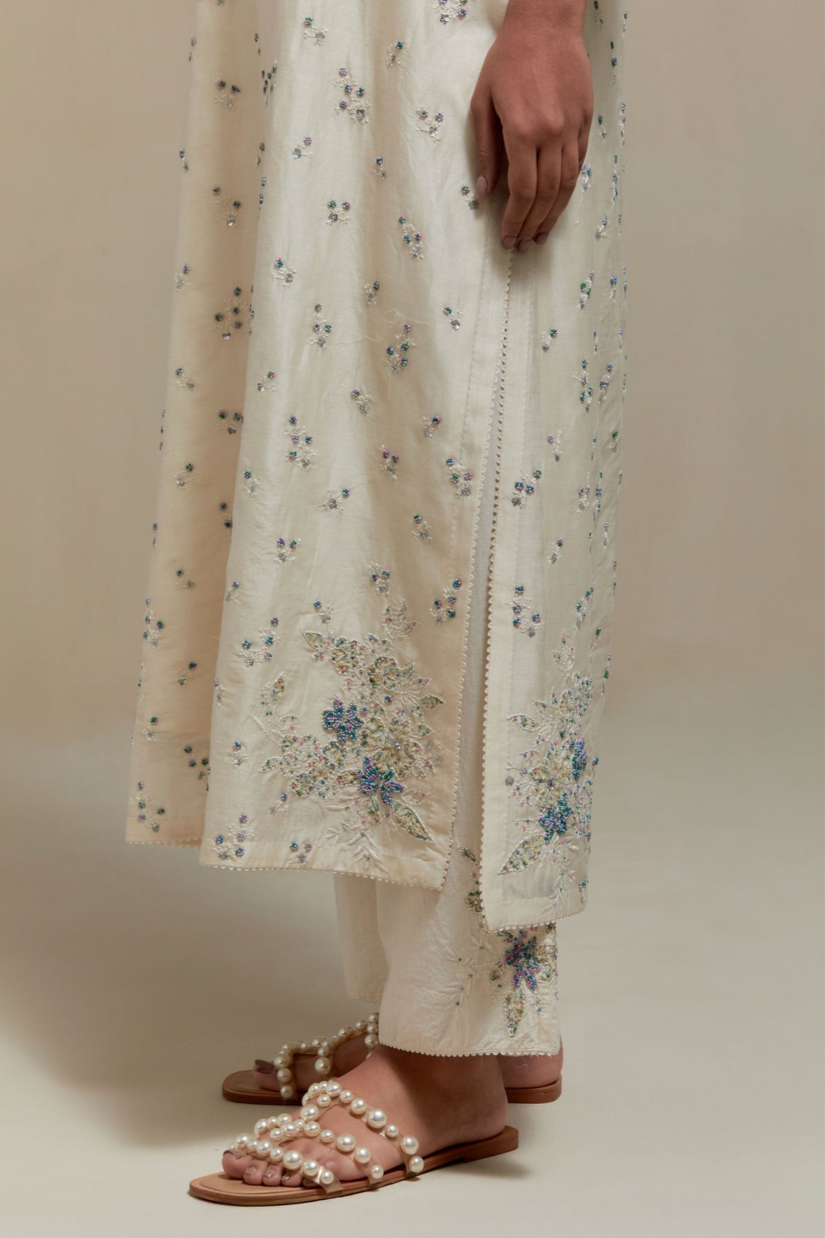 Blue Straight Kurta And Pants