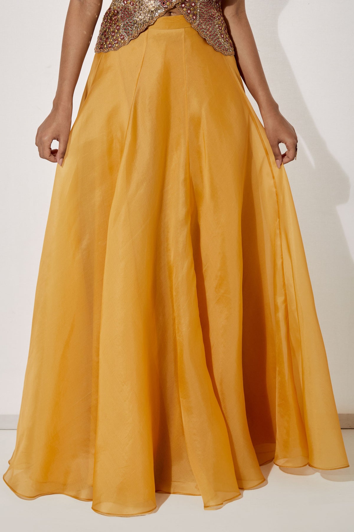 Mustard Gold Skirt Set
