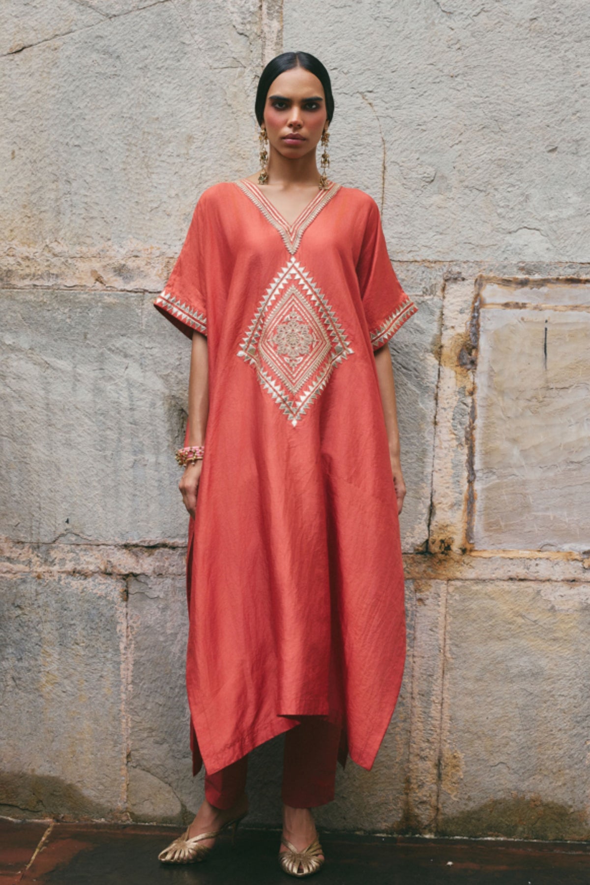 Red Kaftan Set