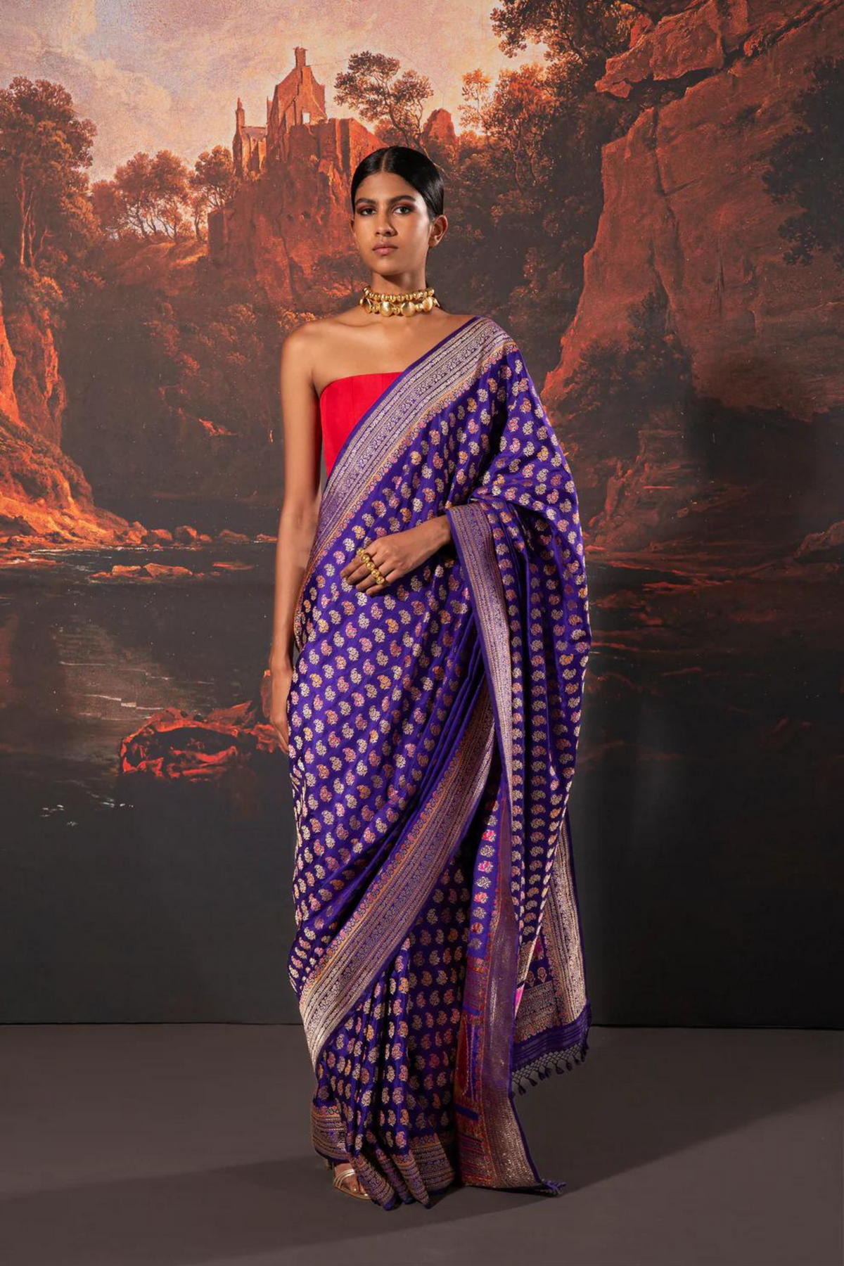 Handwoven Purple Silk Saree