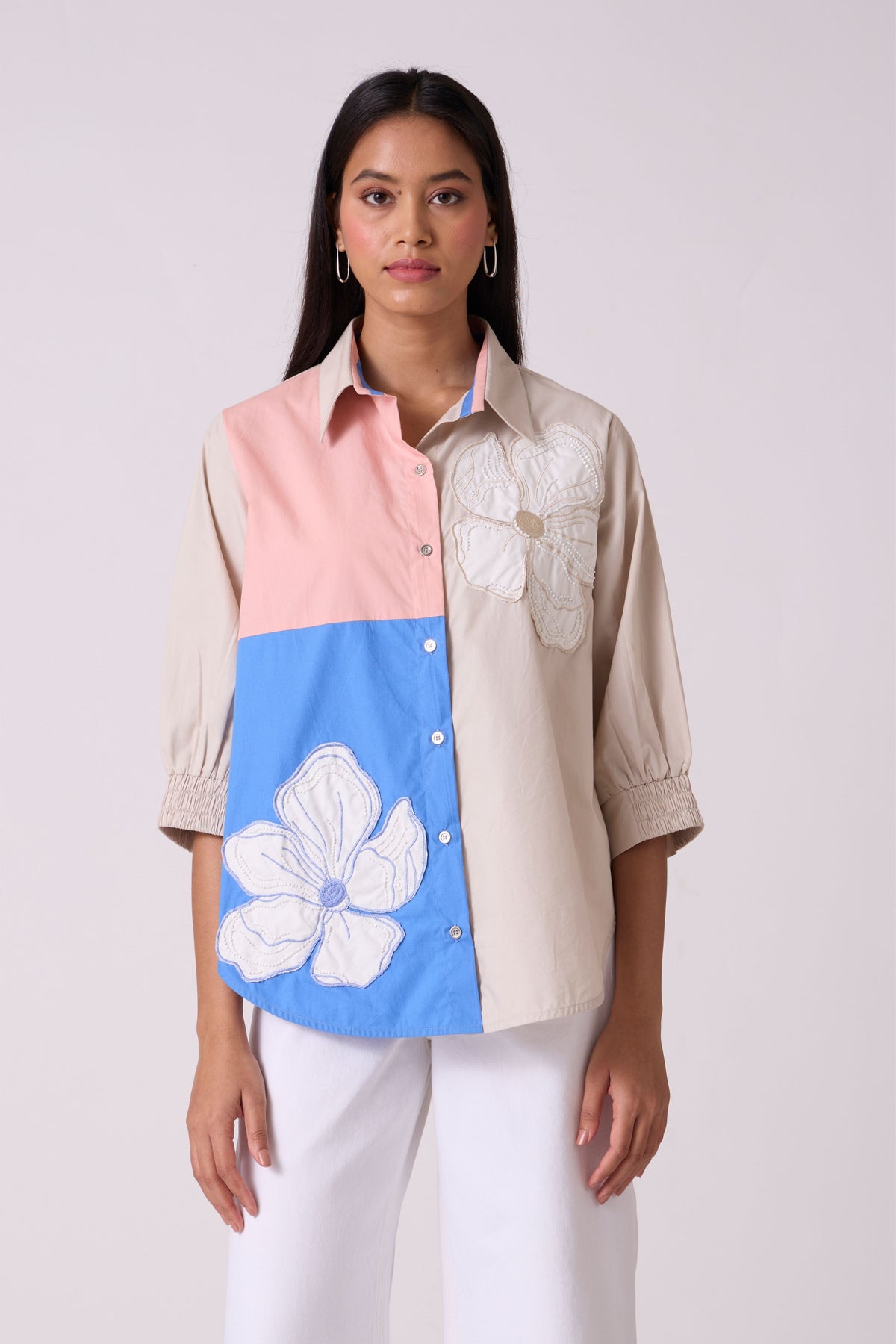Vera Applique Summer Sand Shirt