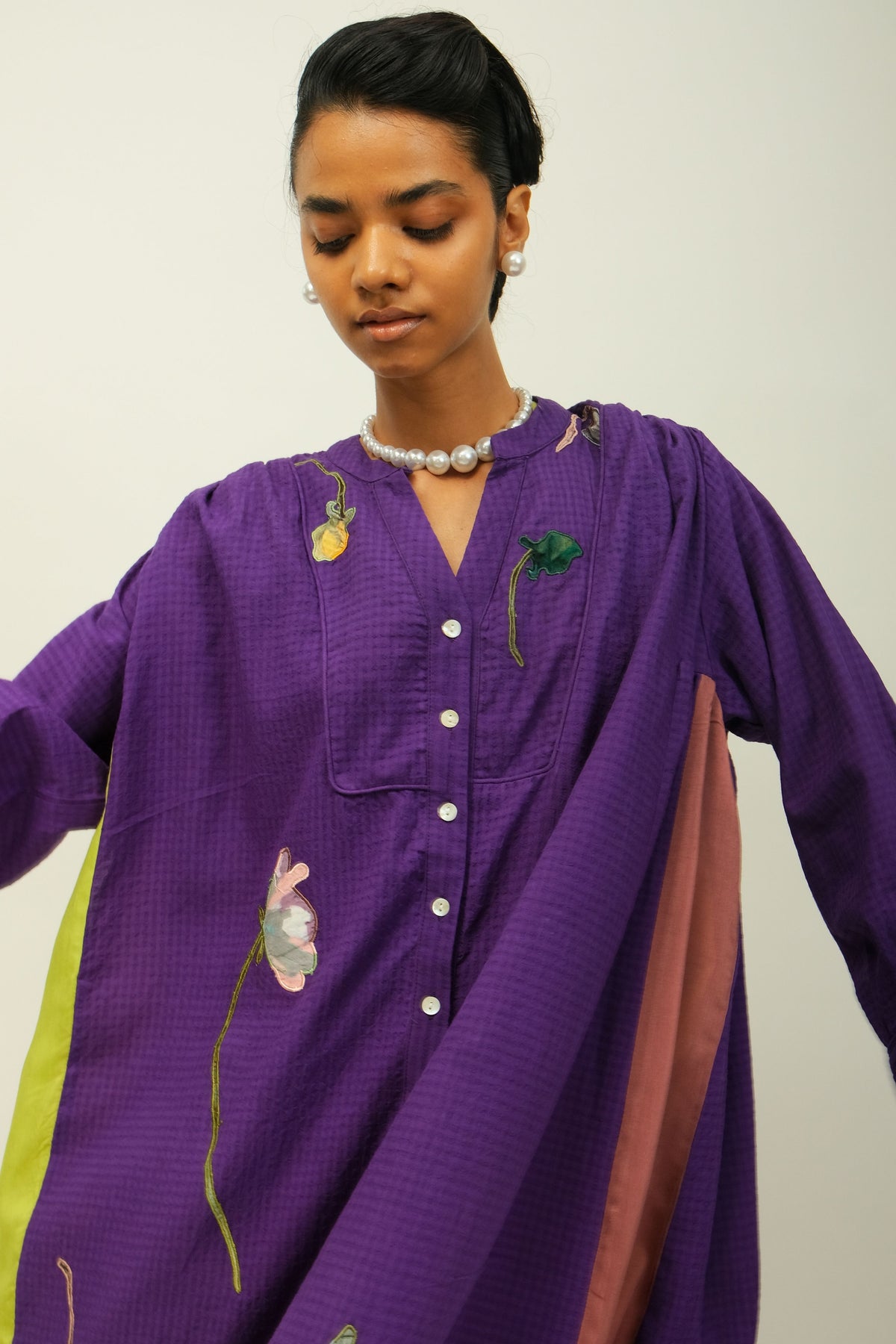 Thistle Applique Tunic Set