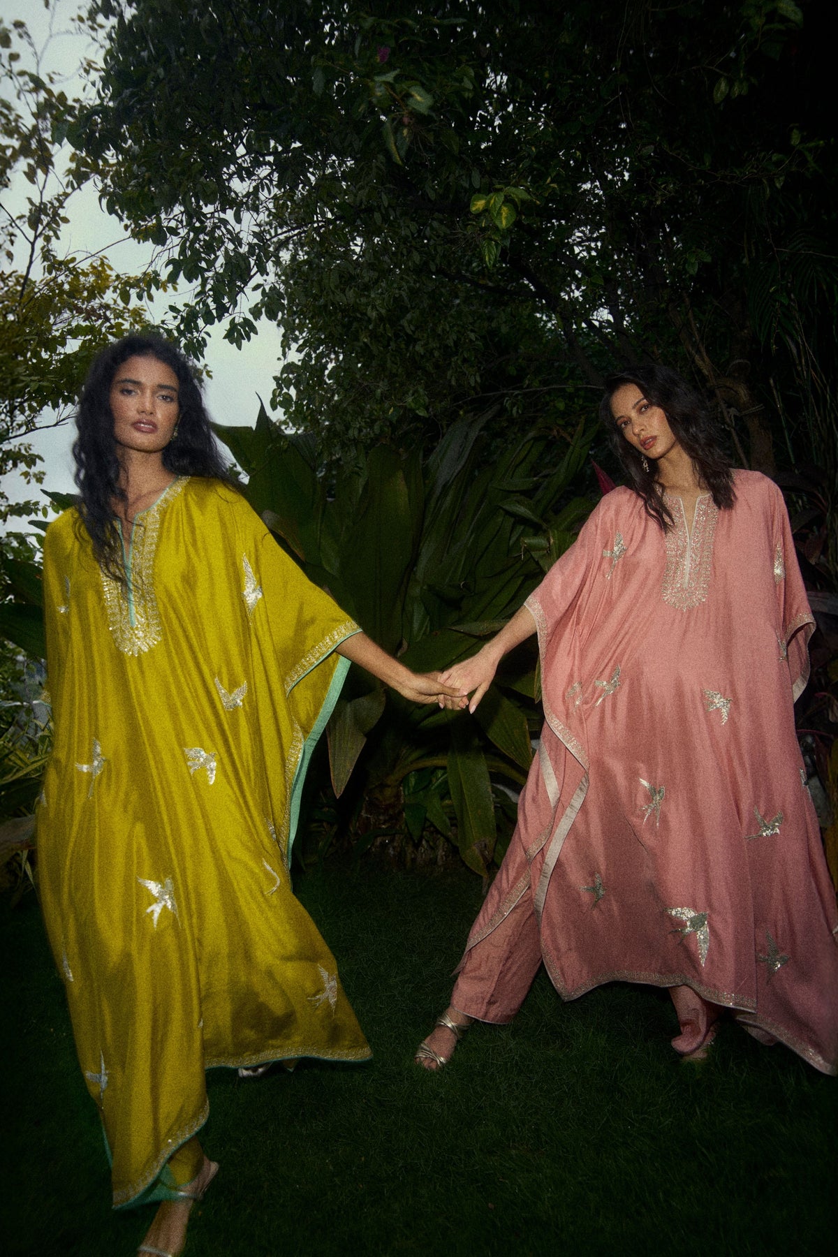 Greenish Yellow Kaftan Set