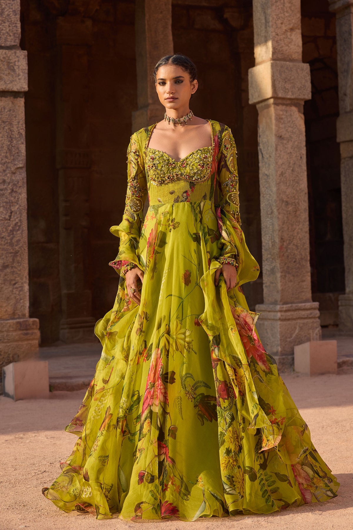 Periwinkle Anarkali Set