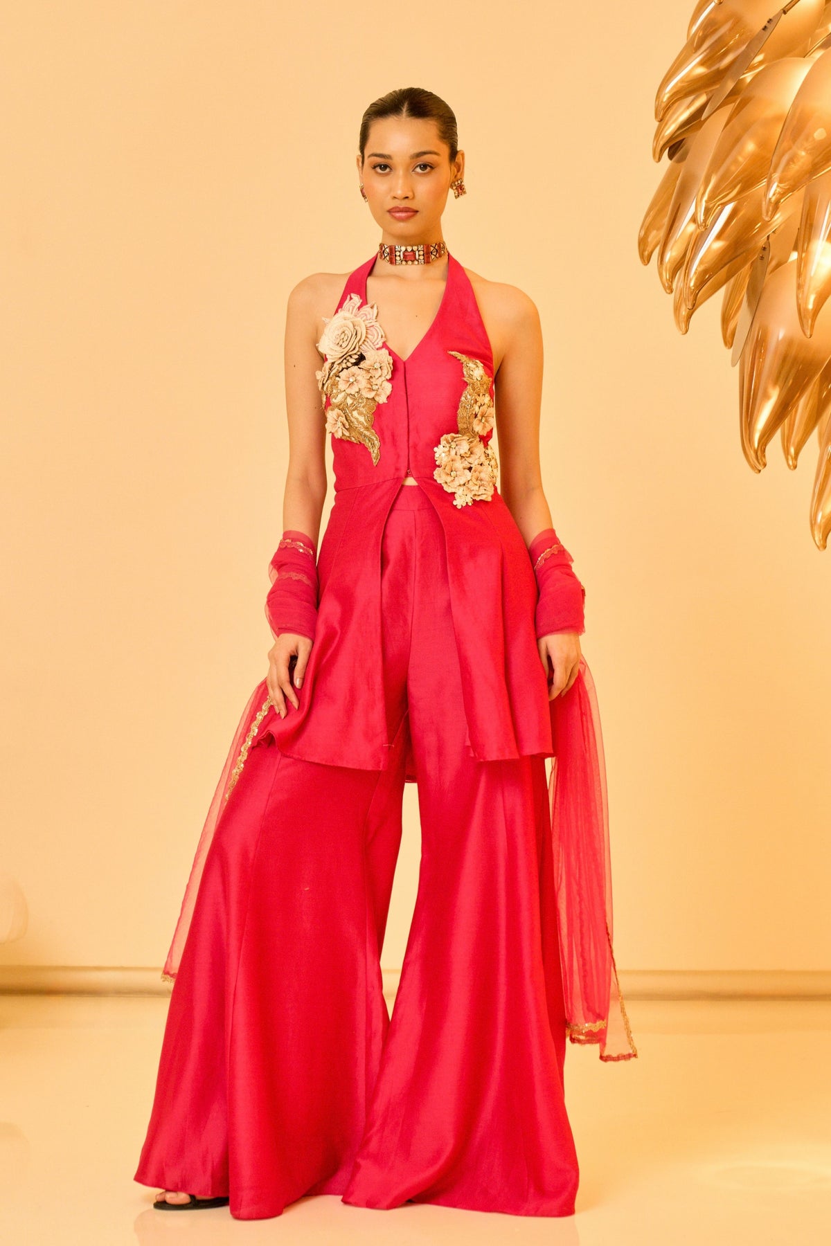 Pink Sharara Set