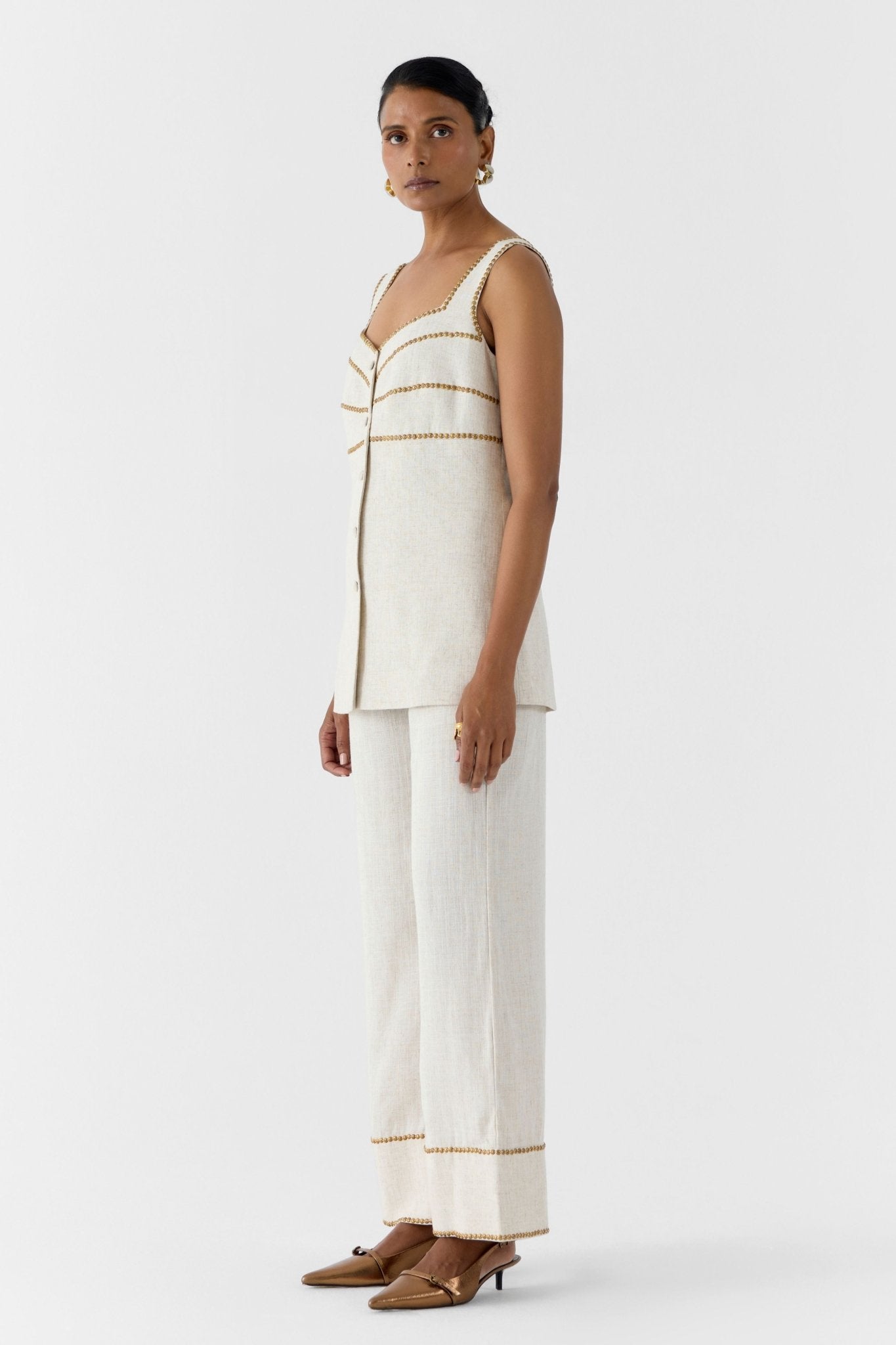 Pearl Linen Co - ord Set - Studio Rigu - Elahe