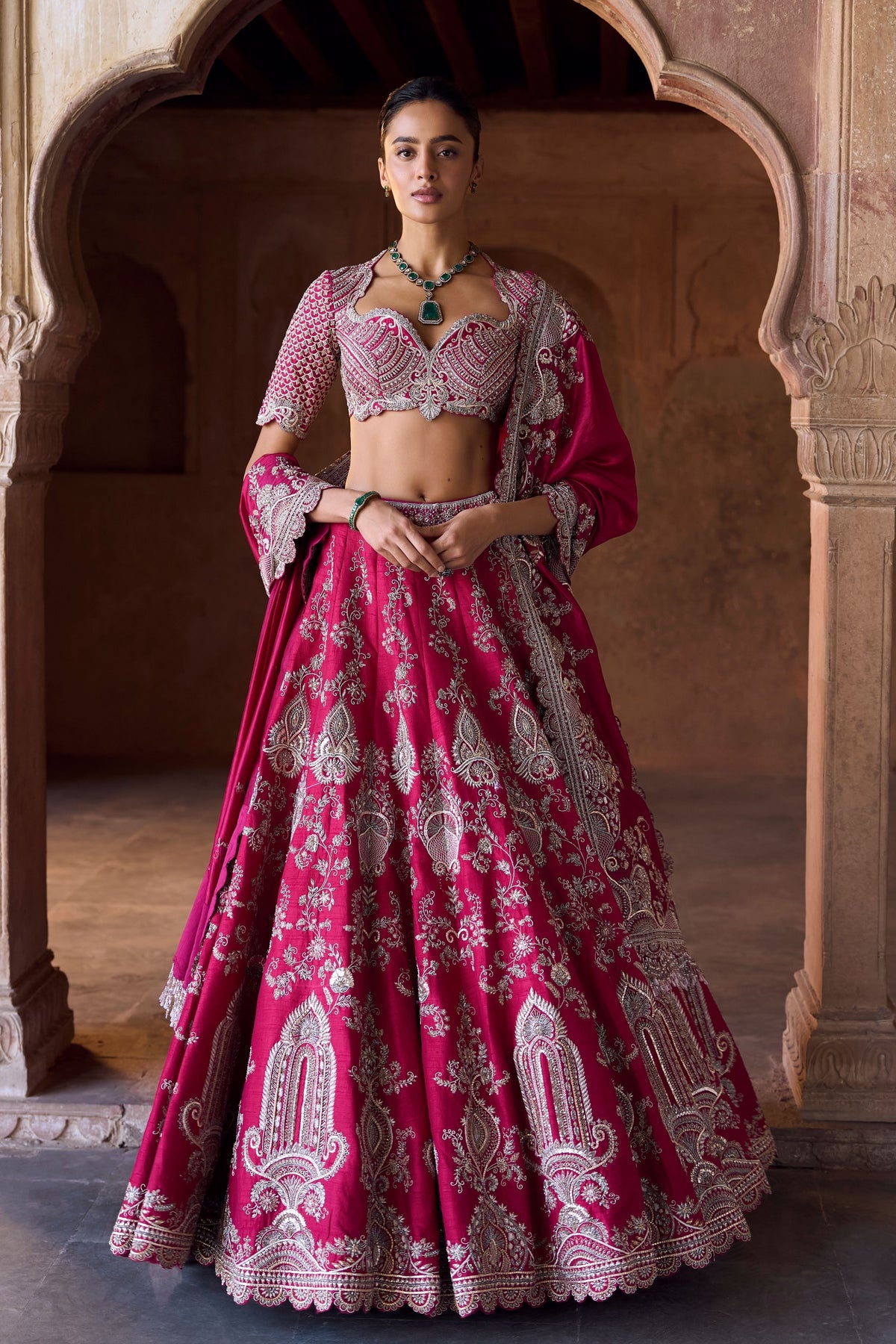 Pink Bridal Lehenga Set