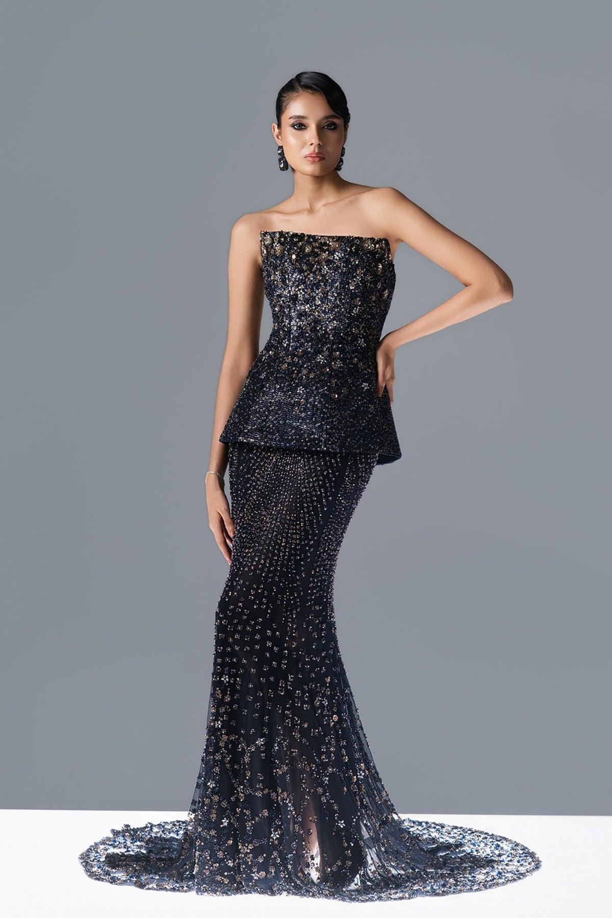 Obsidian Bloom Lehenga Set