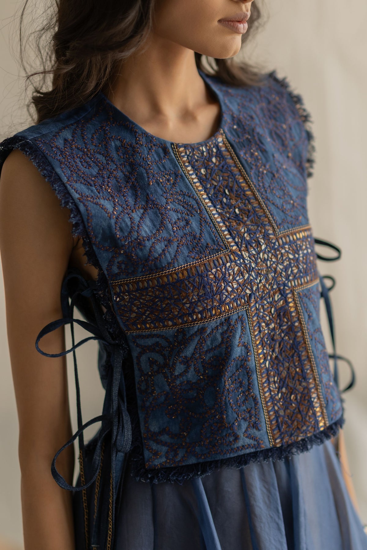 Tie-dye Tie-up Gillet