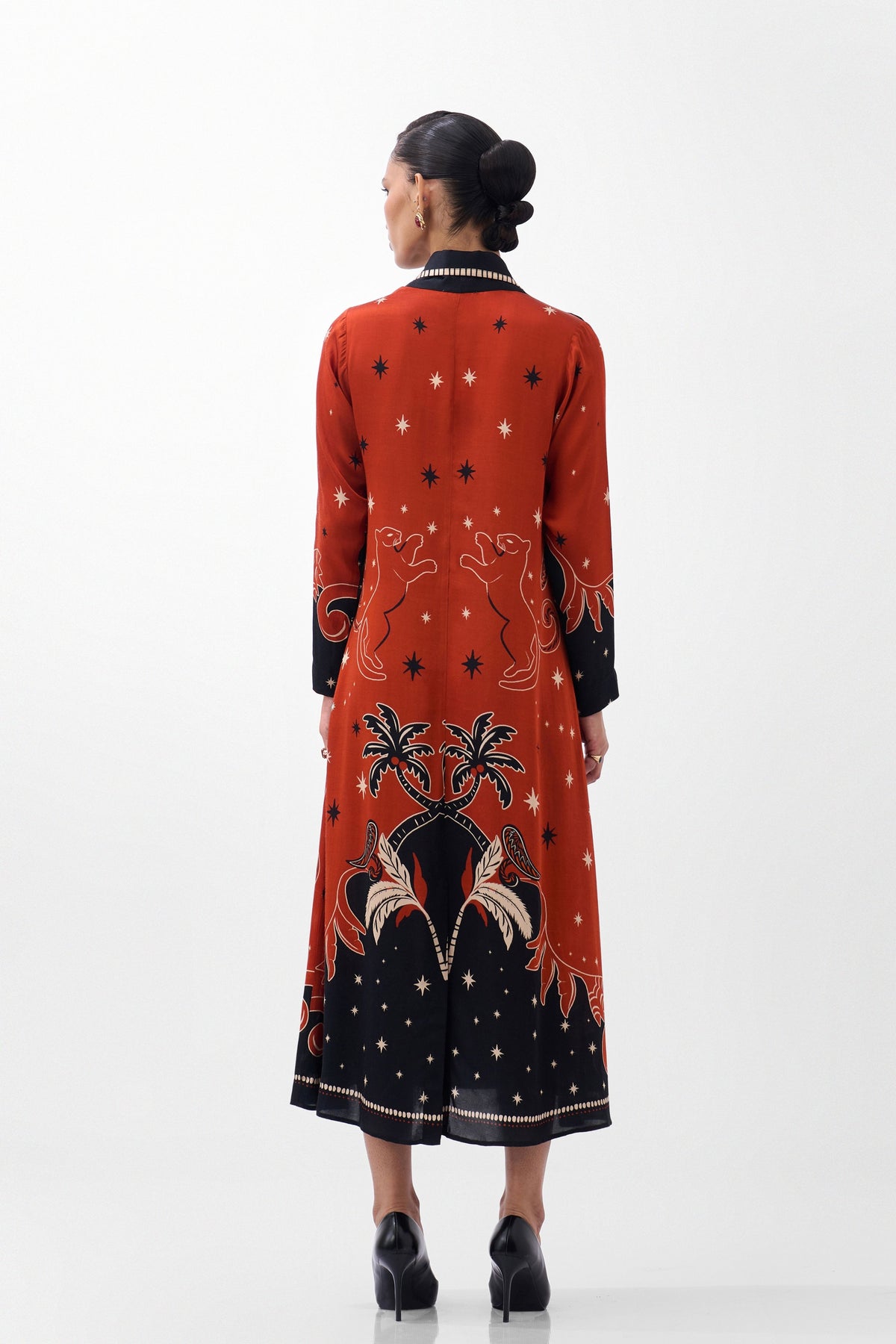 Maxi Nocturnal Jungle Blazer Dress