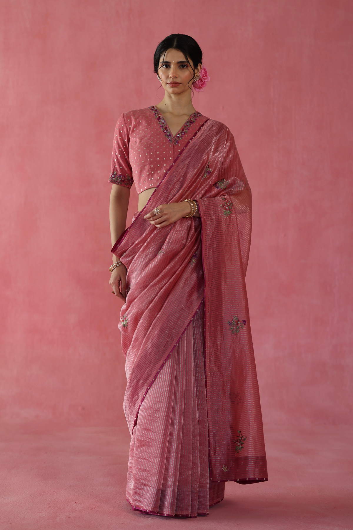 Peach Anjeer Saree