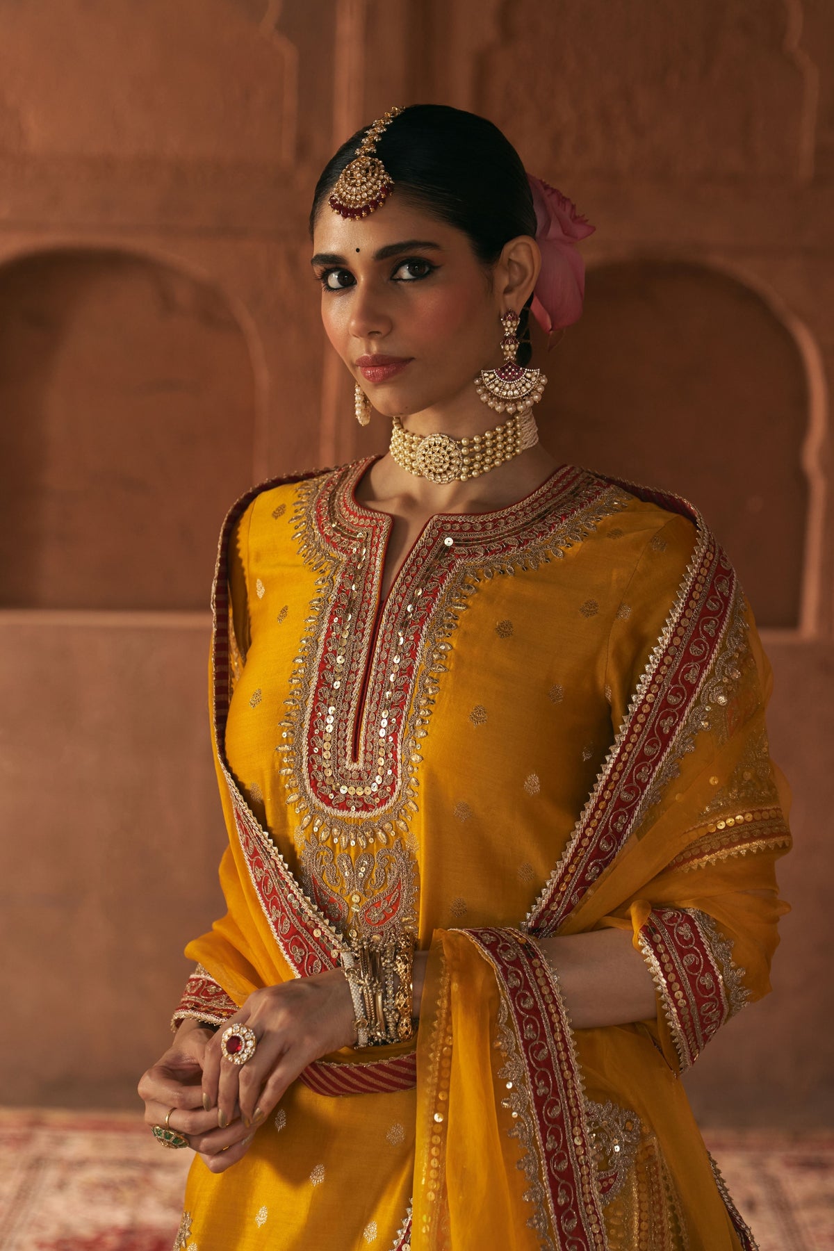 Areesha Mustard Sharar Set