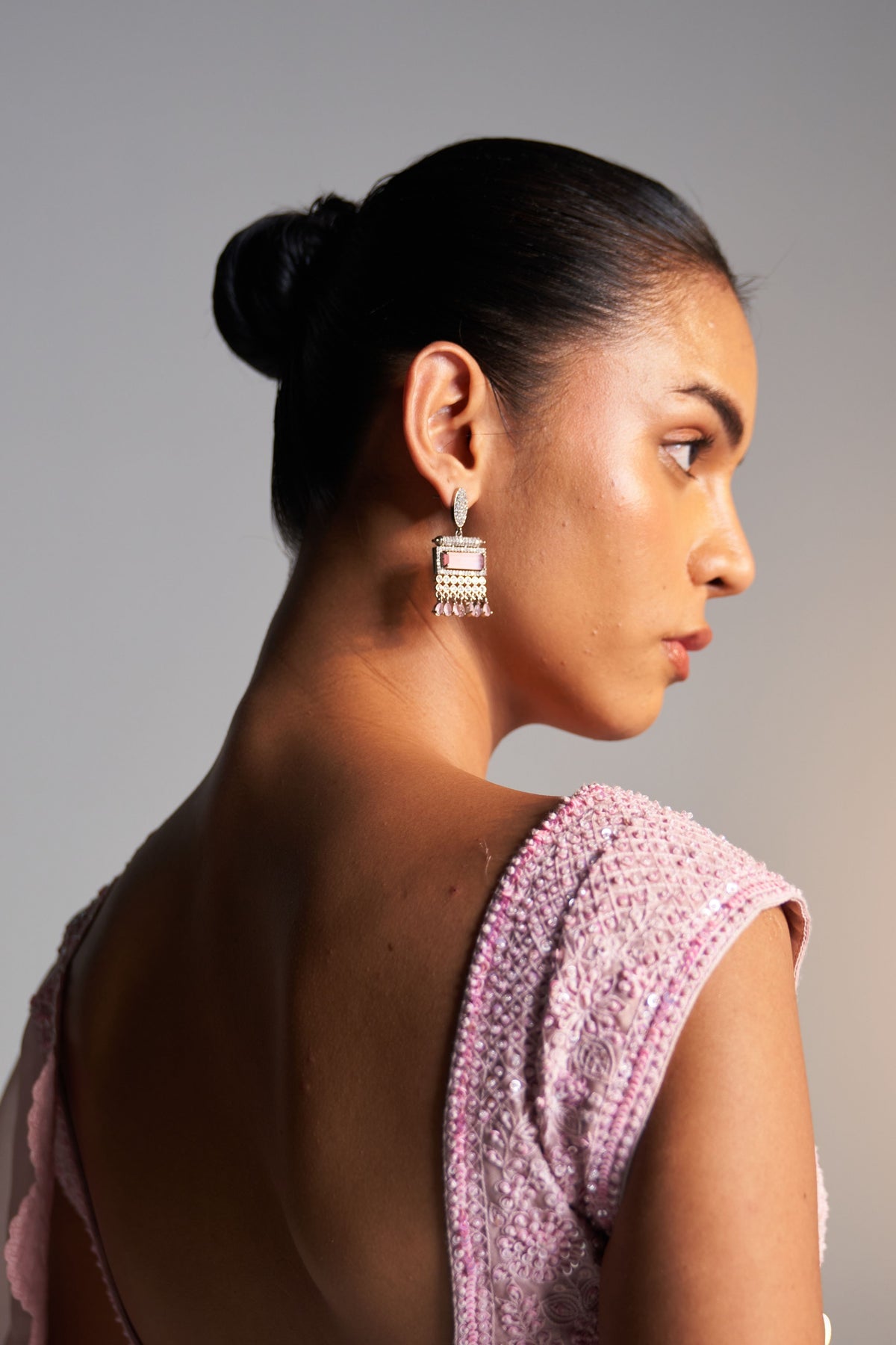 Camellia Pink Saree Set