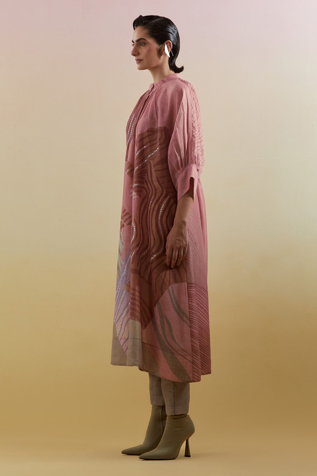 Zaron Dusty Pink Kurta Set