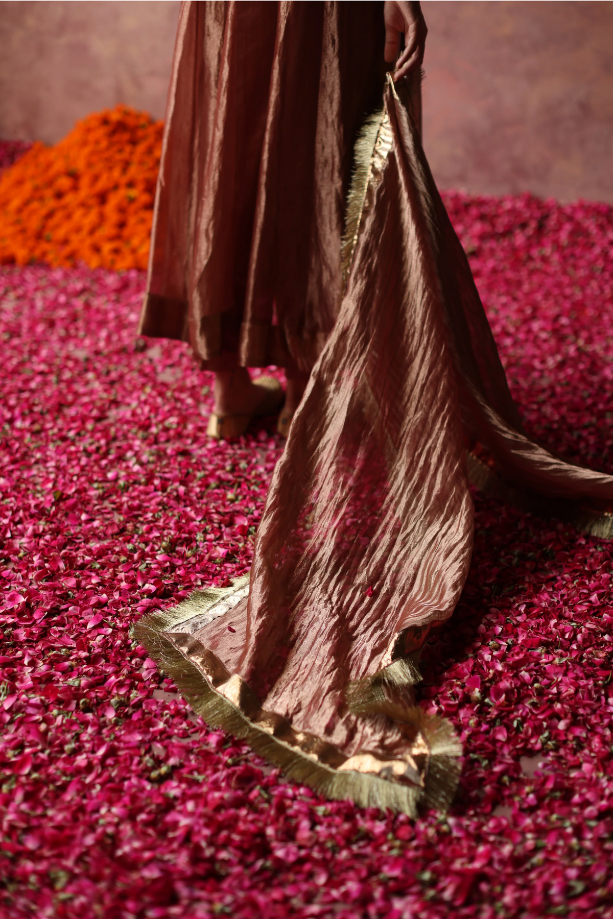 Zaahra Rose Gold Kurta Set