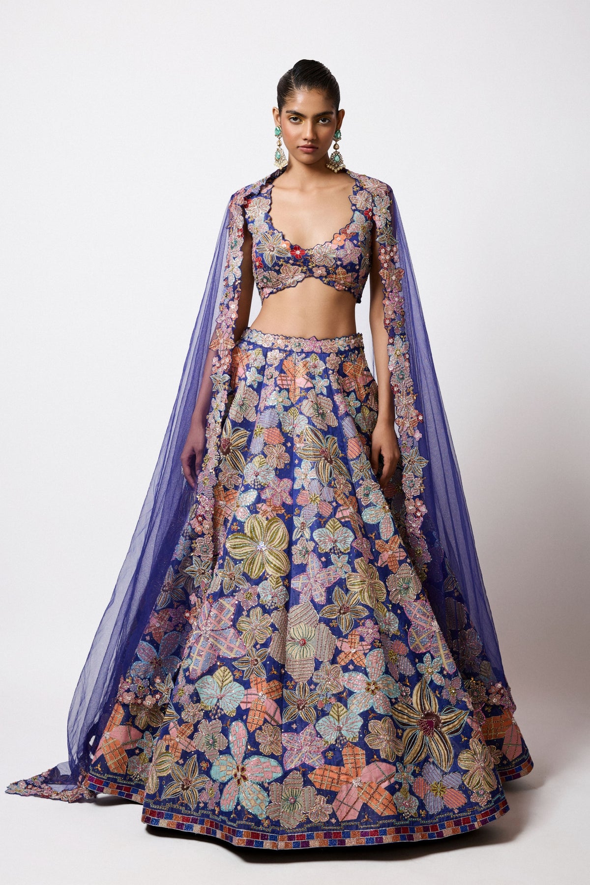 Cyanora Blue Lehenga Set