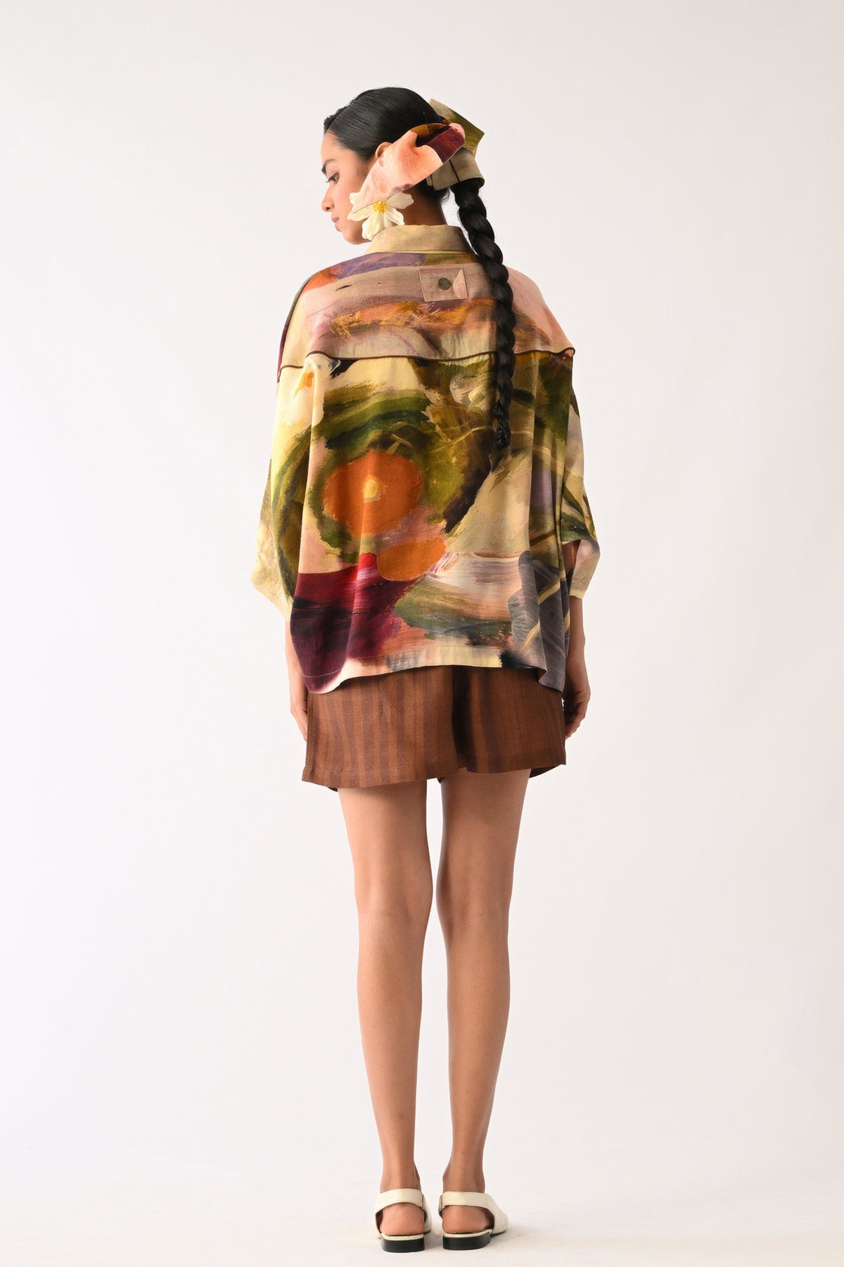 Brown Stripes Shorts
