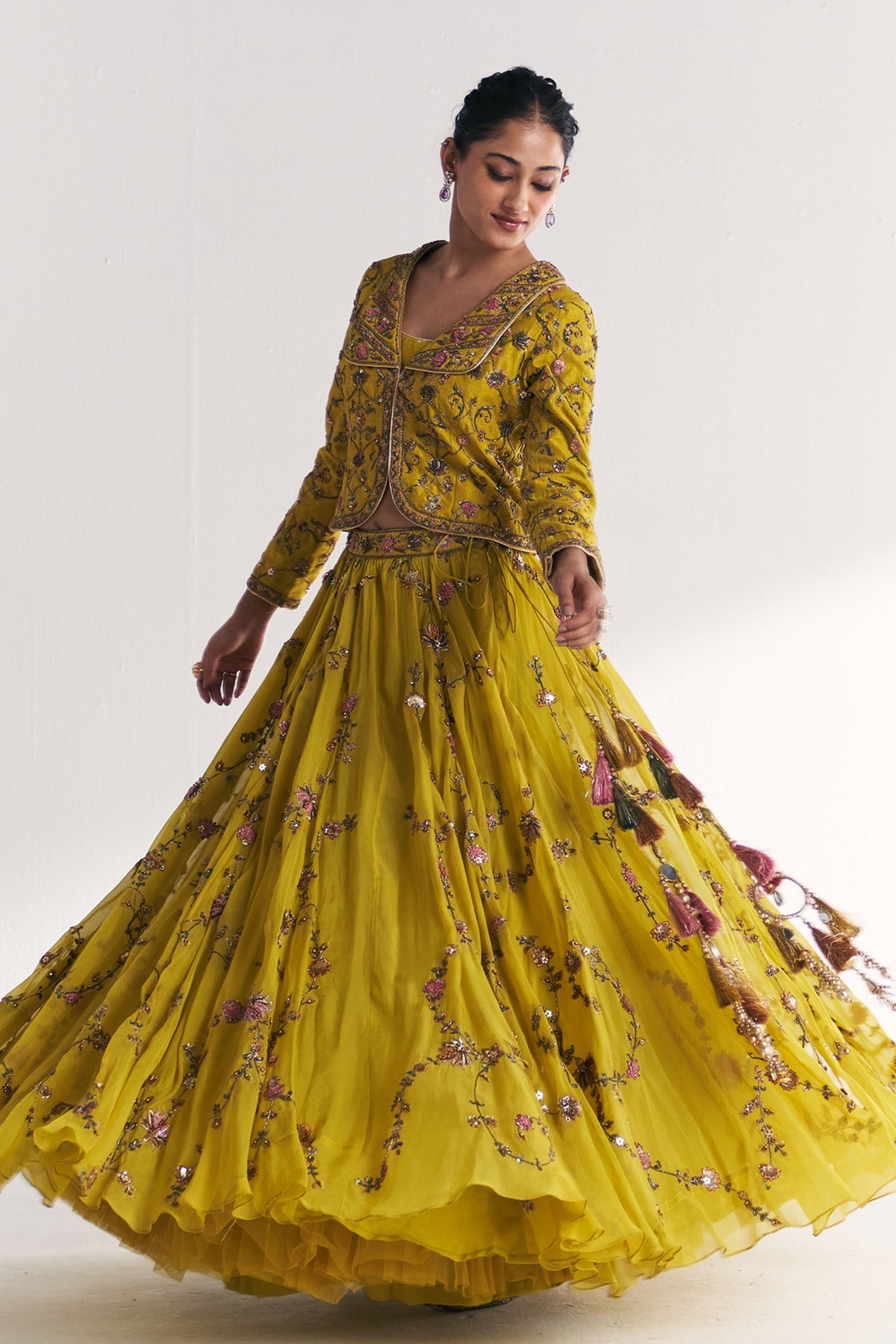 Kairi Lime Green Lehenga Set