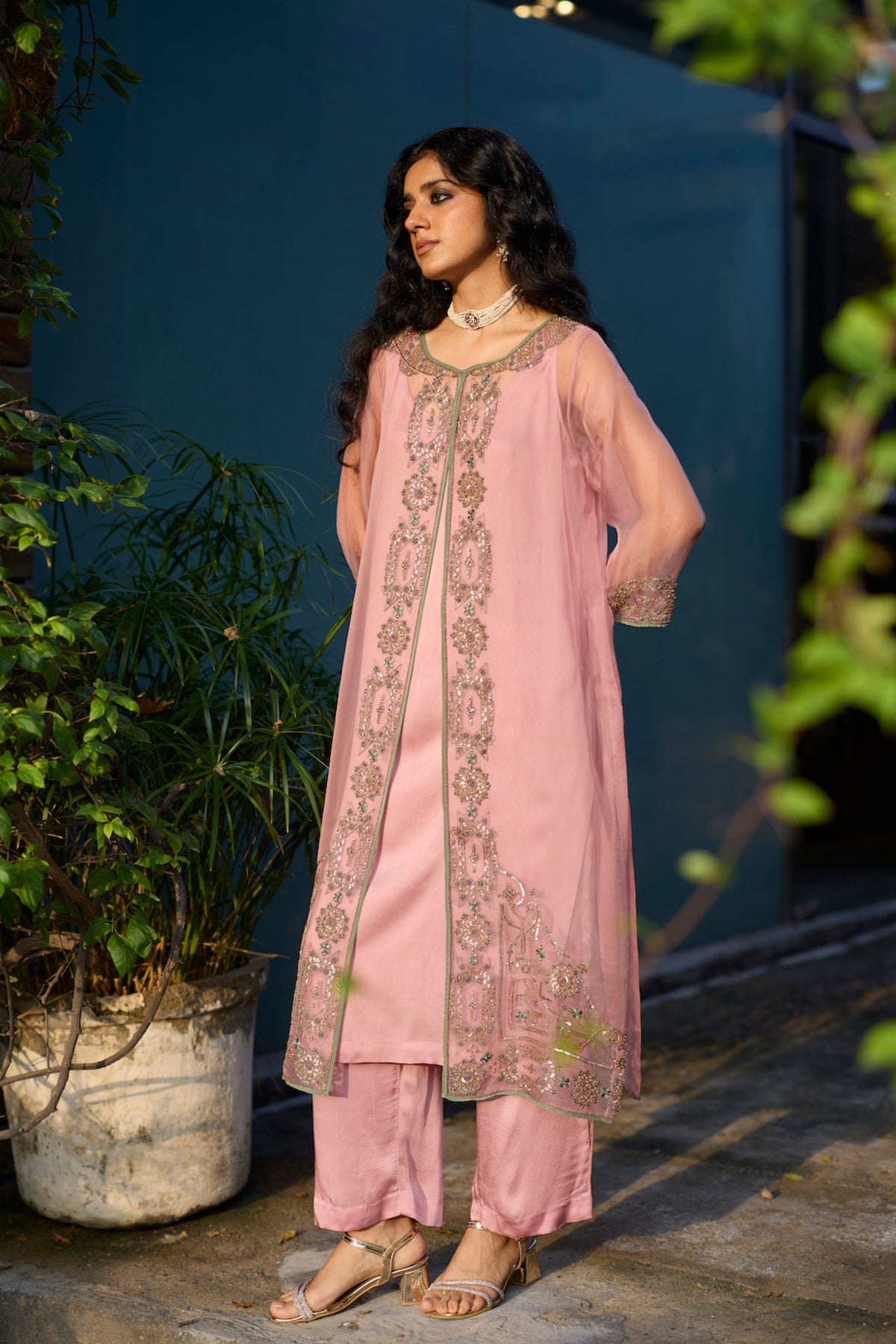 Pink Rawani Kurta Set
