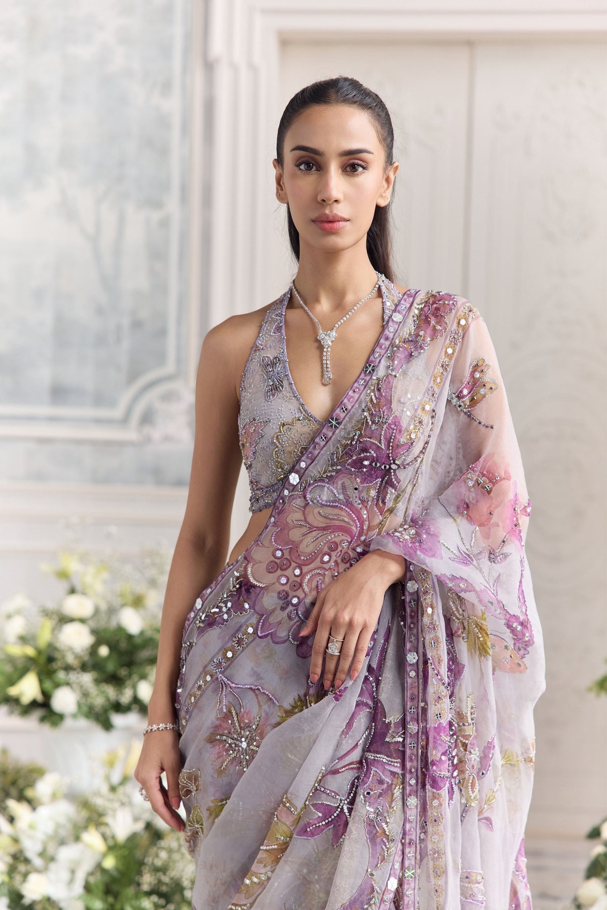 Lina Draped Saree Set