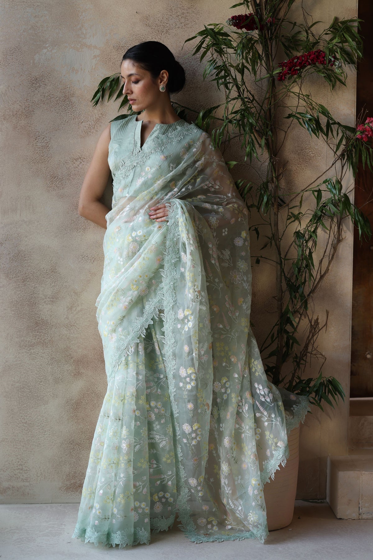 Solana Mint Saree