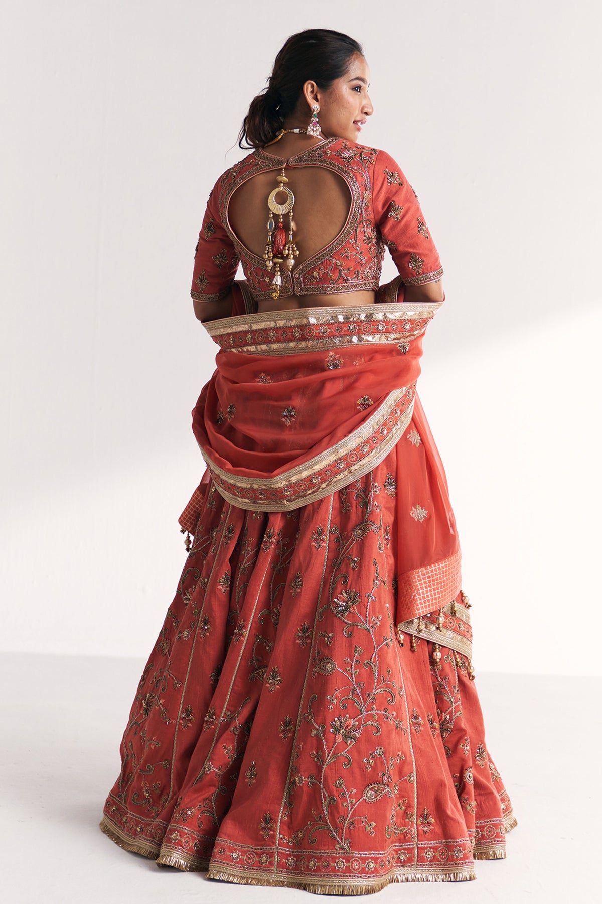 Kesar Tangerine Lehenga Set