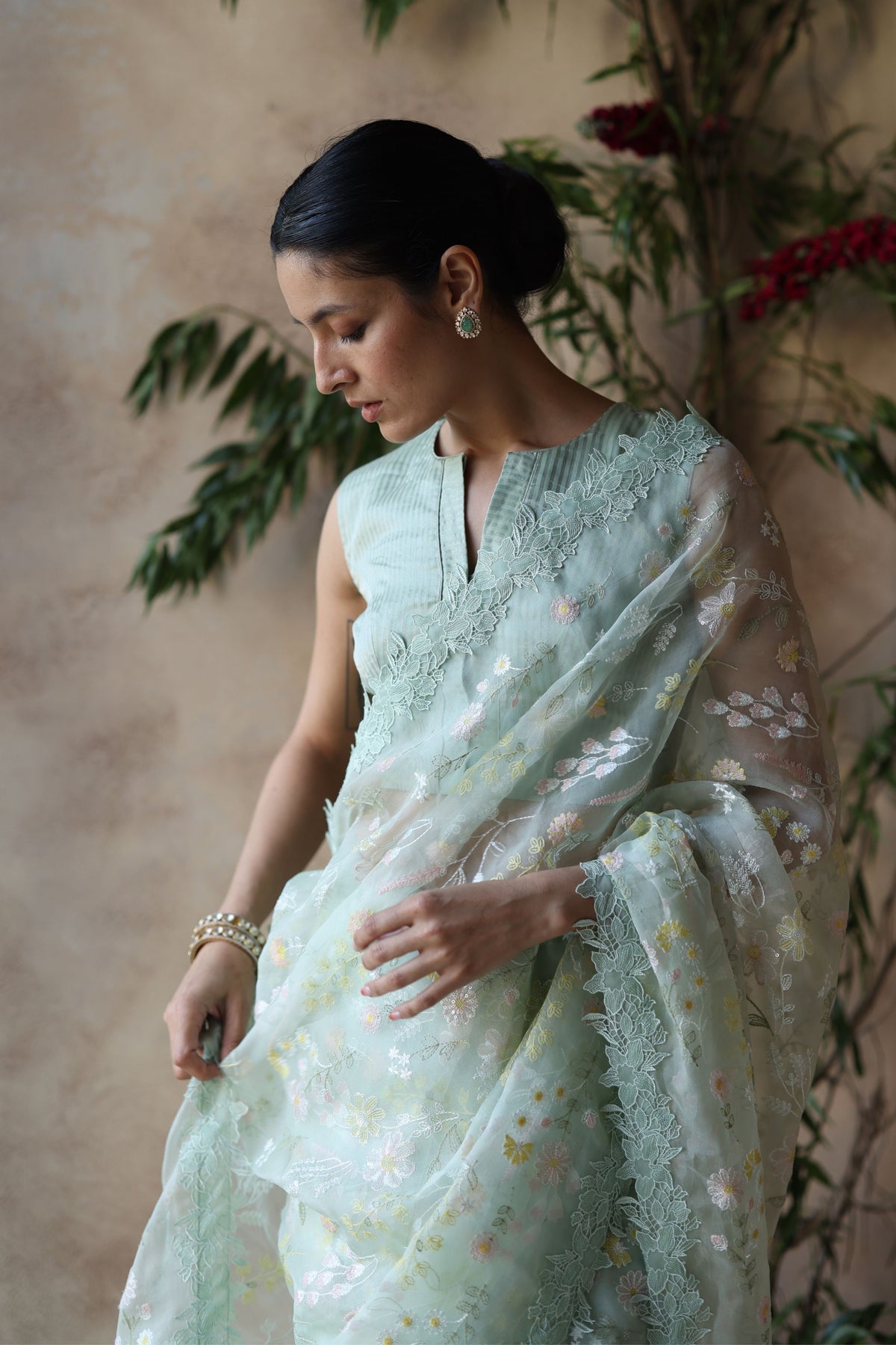 Solana Mint Saree