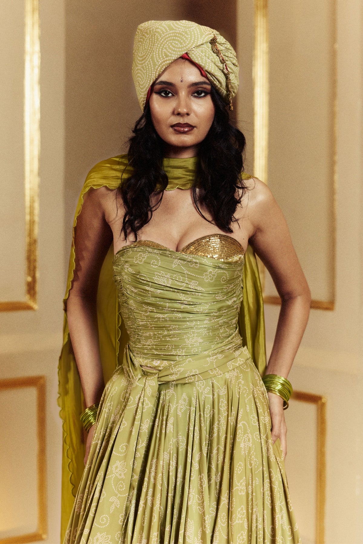 Dry Heena Corset Skirt Set