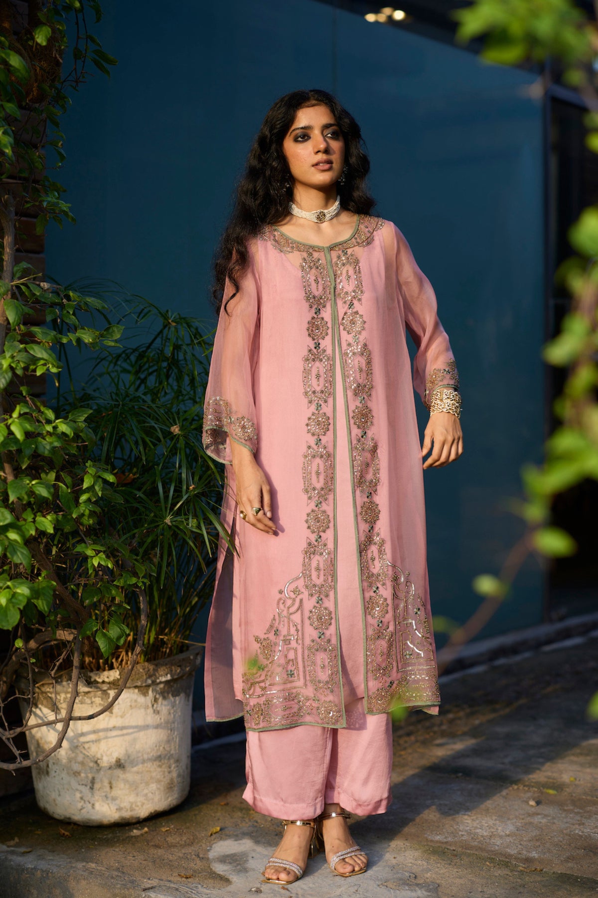 Pink Rawani Kurta Set