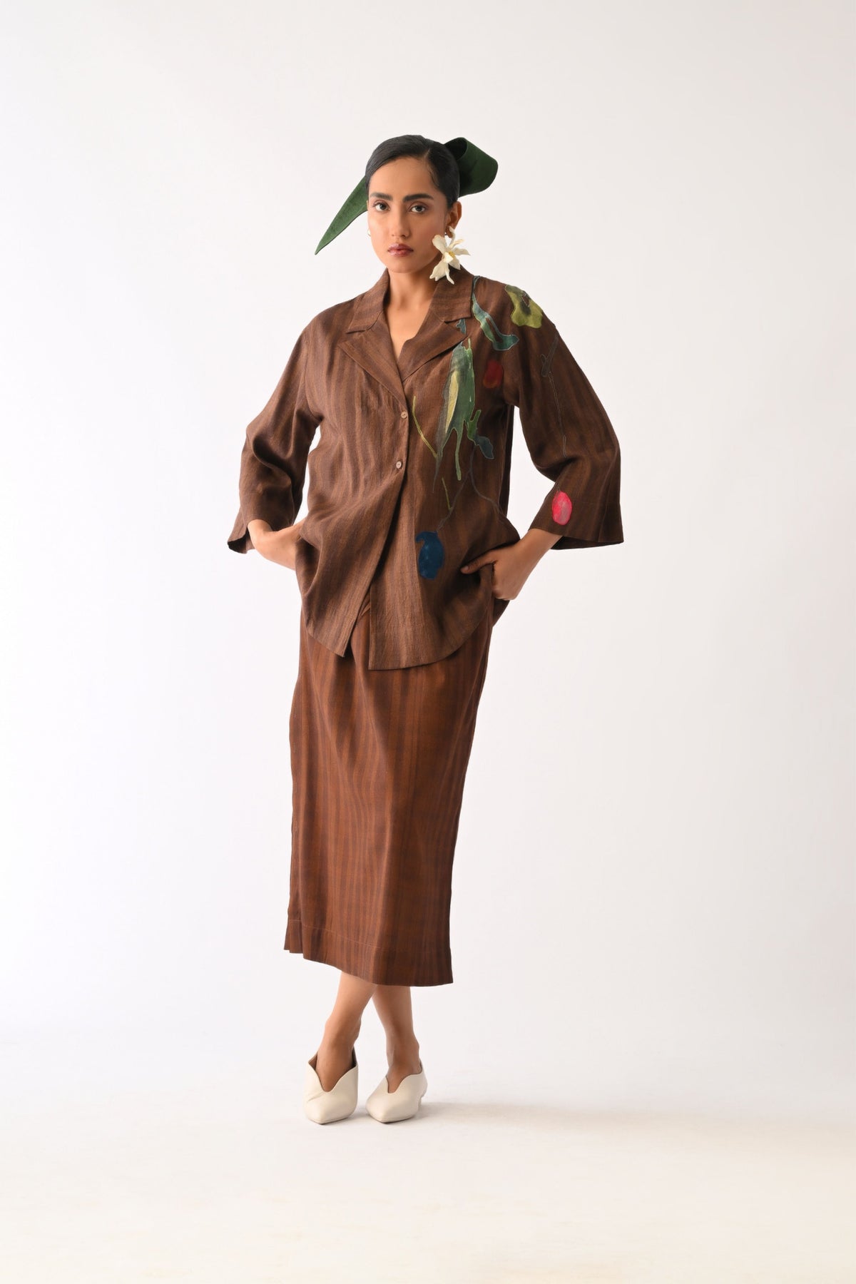 Brown Midi Skirt