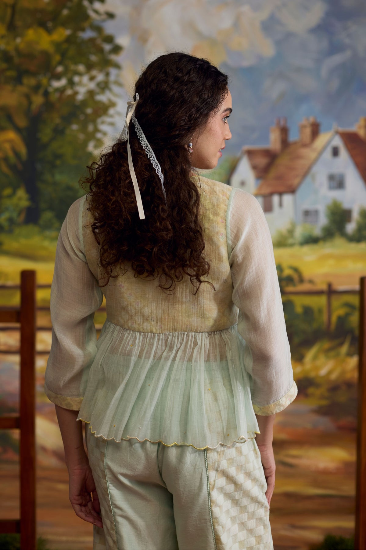 Meadow Chanderi Top