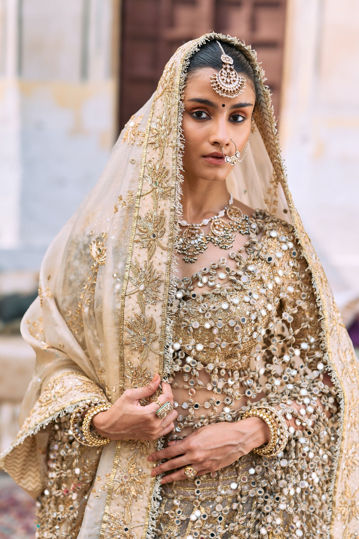 Mangalmurti Lehenga Set With Jaal