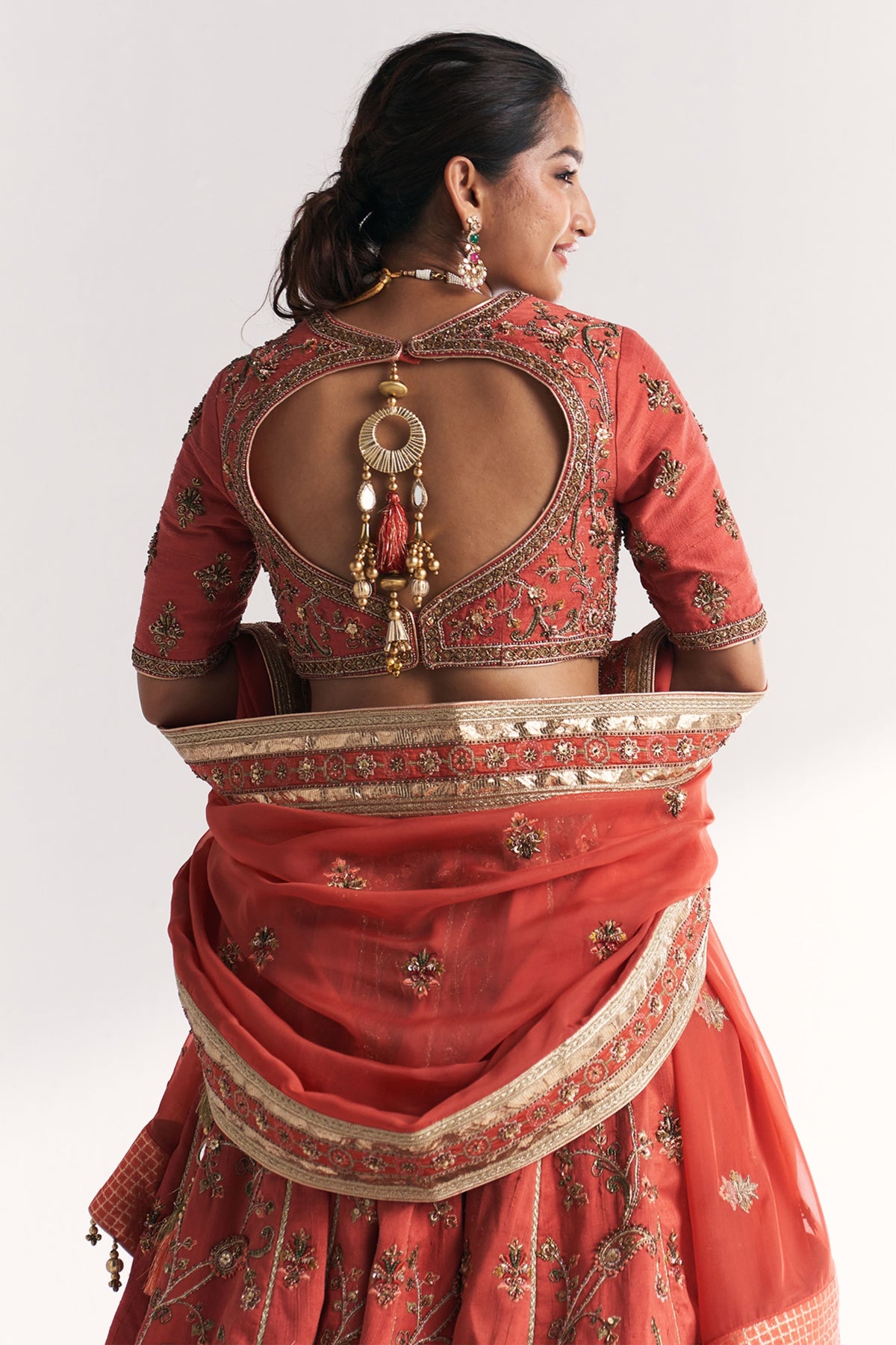 Kesar Tangerine Lehenga Set