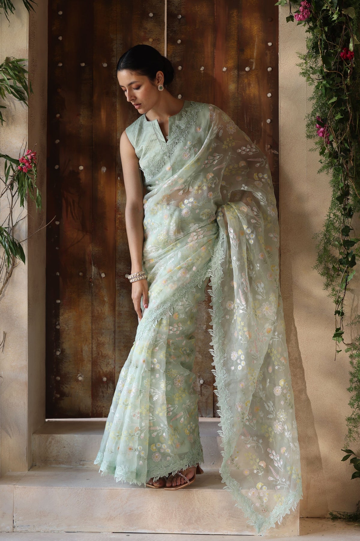 Solana Mint Saree