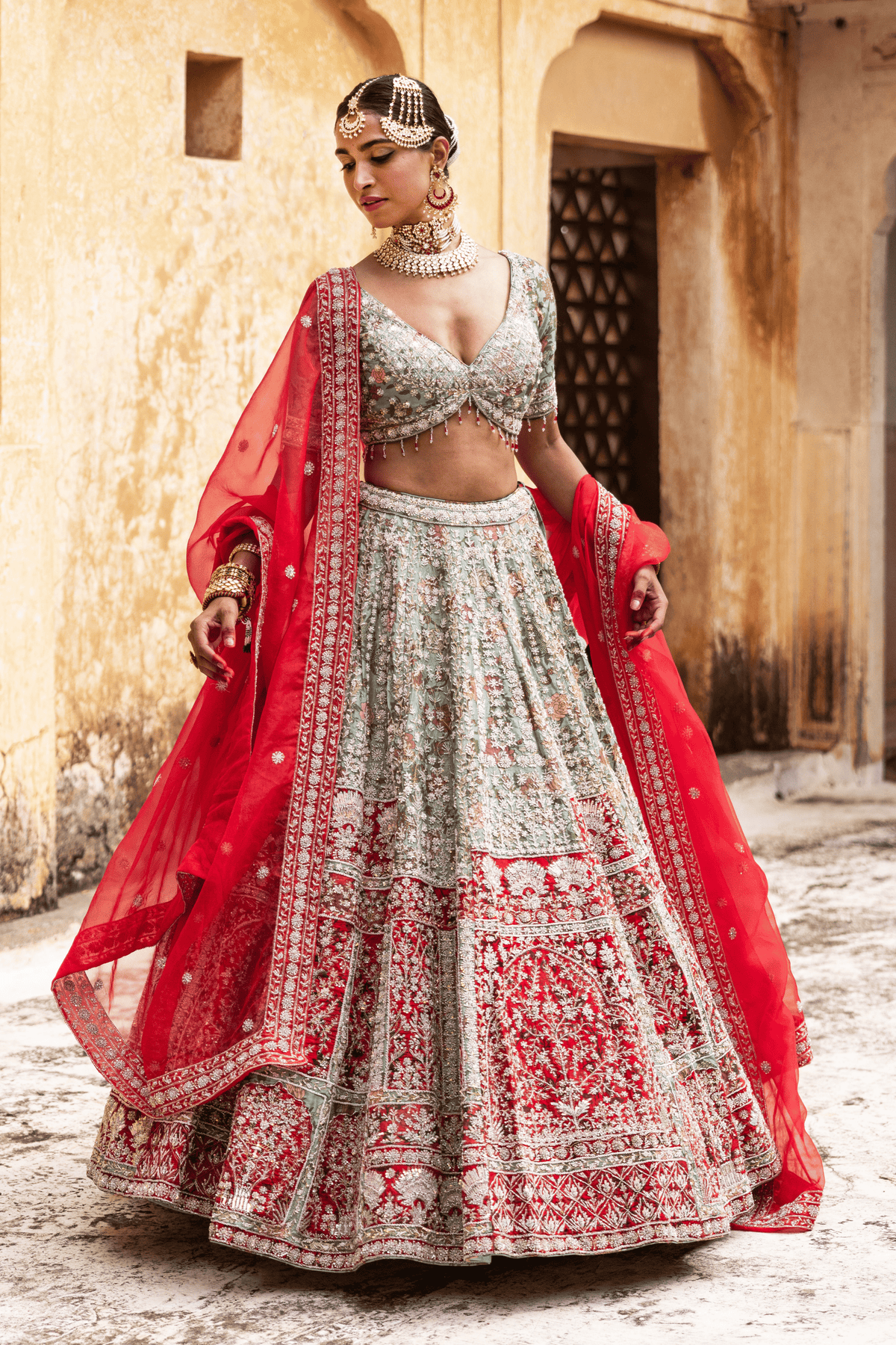 Grand Appliqué Wedding Lehenga