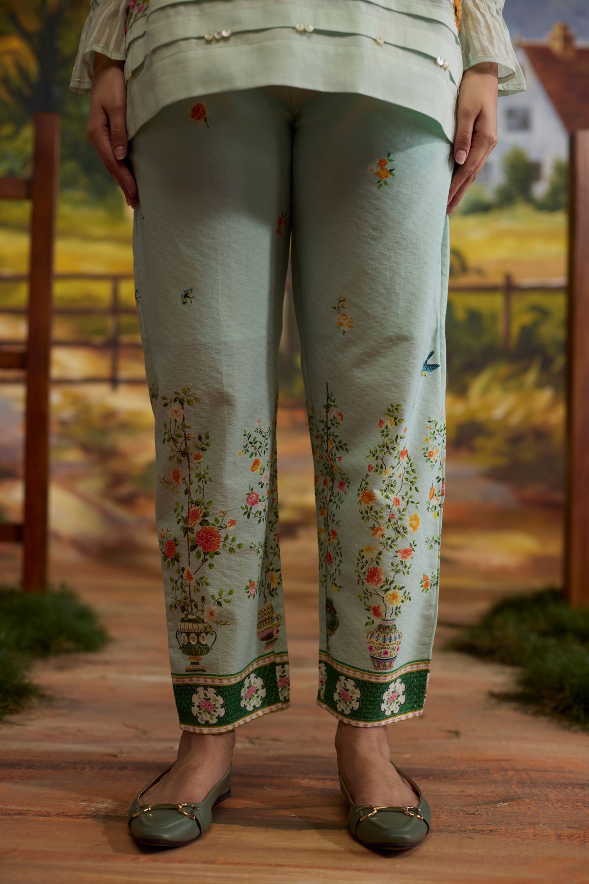 Meadow Printed Cuffed Pants
