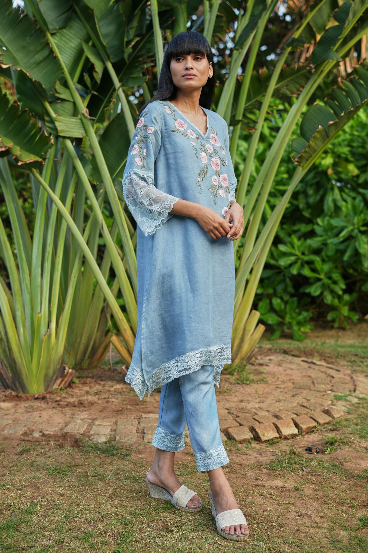 Whimsical Inkblot Tunic Set
