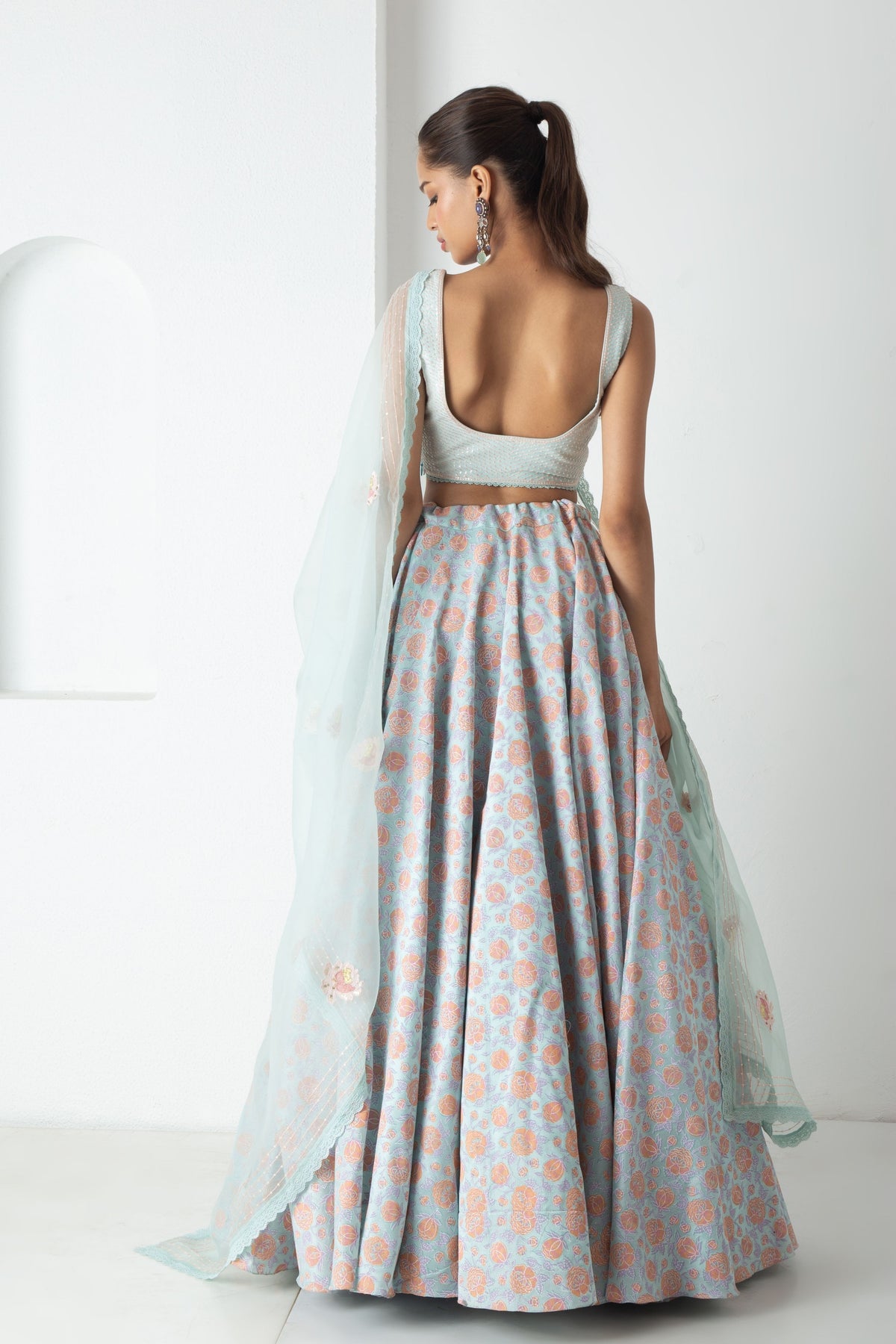 Aqua Zaina Lehenga Set