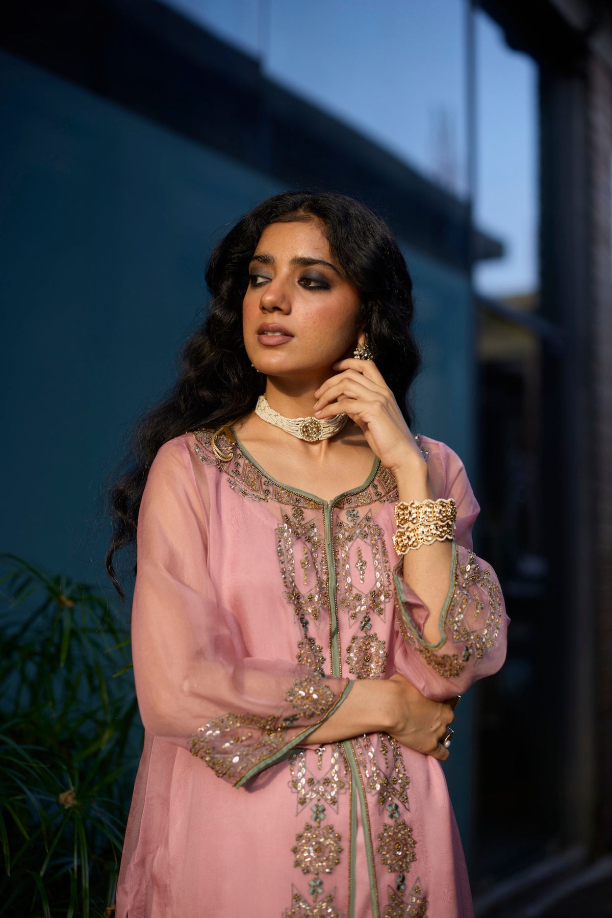 Pink Rawani Kurta Set