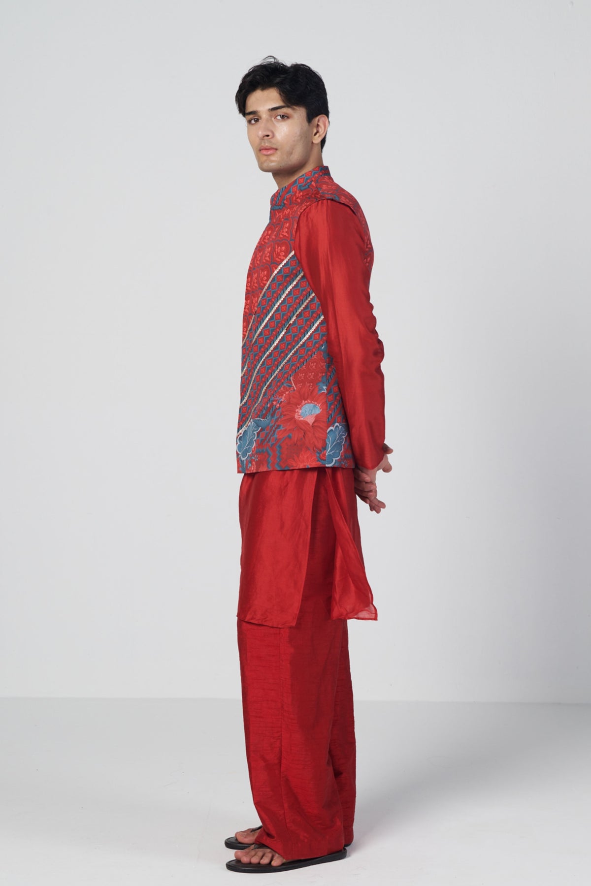 Crimson Wave Jacket Set