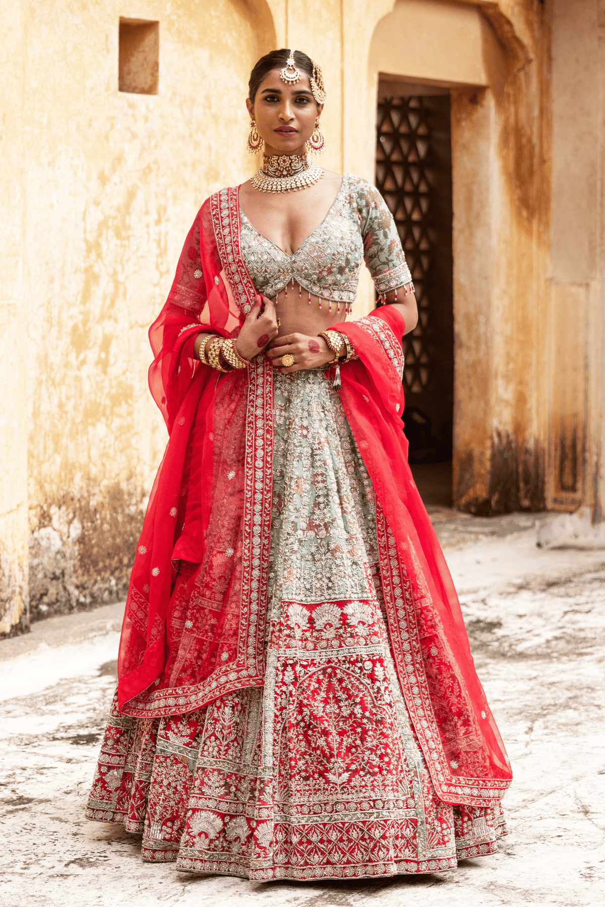 Grand Appliqué Wedding Lehenga