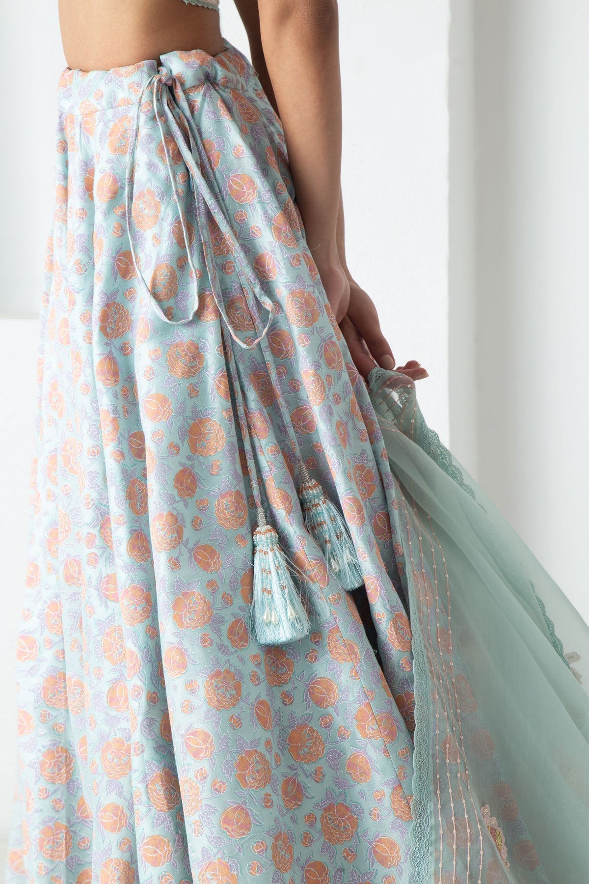 Aqua Zaina Lehenga Set