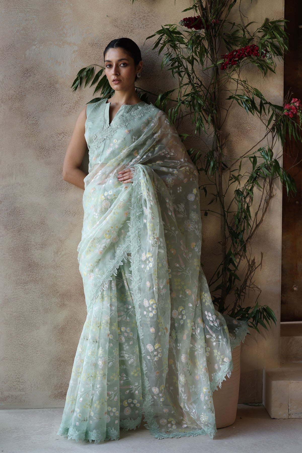 Solana Mint Saree