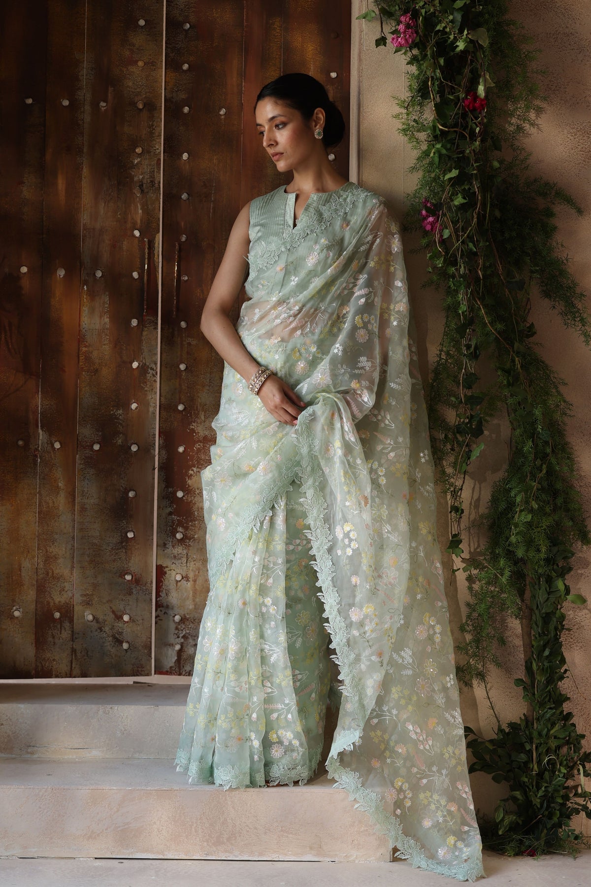 Solana Mint Saree