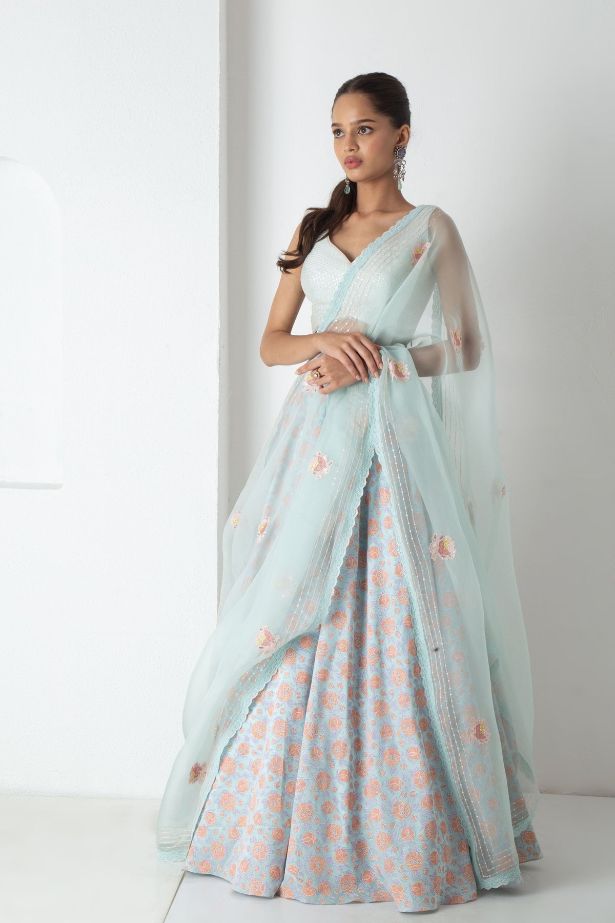 Aqua Zaina Lehenga Set