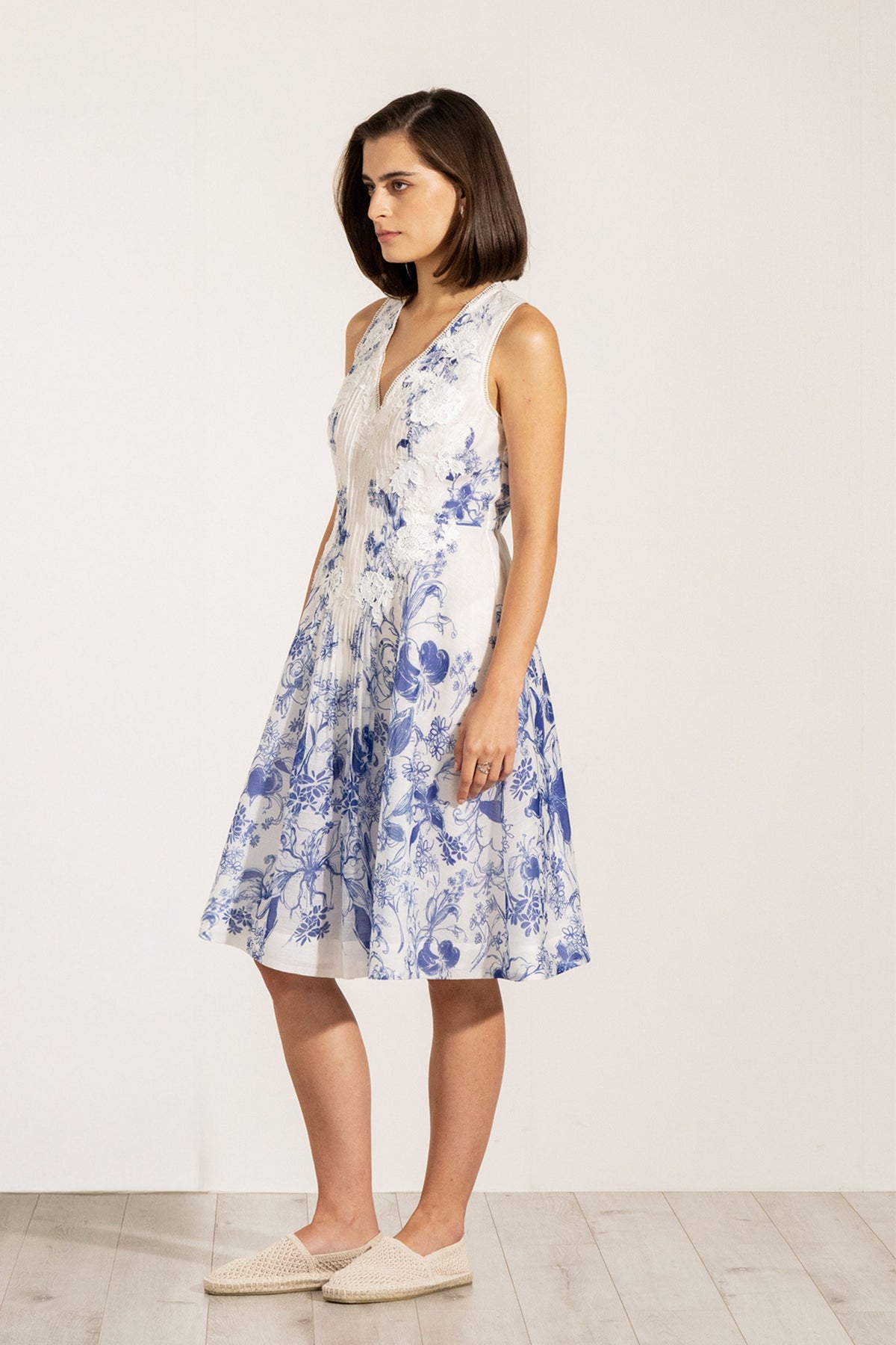 Serena Pintuck Midi Dress
