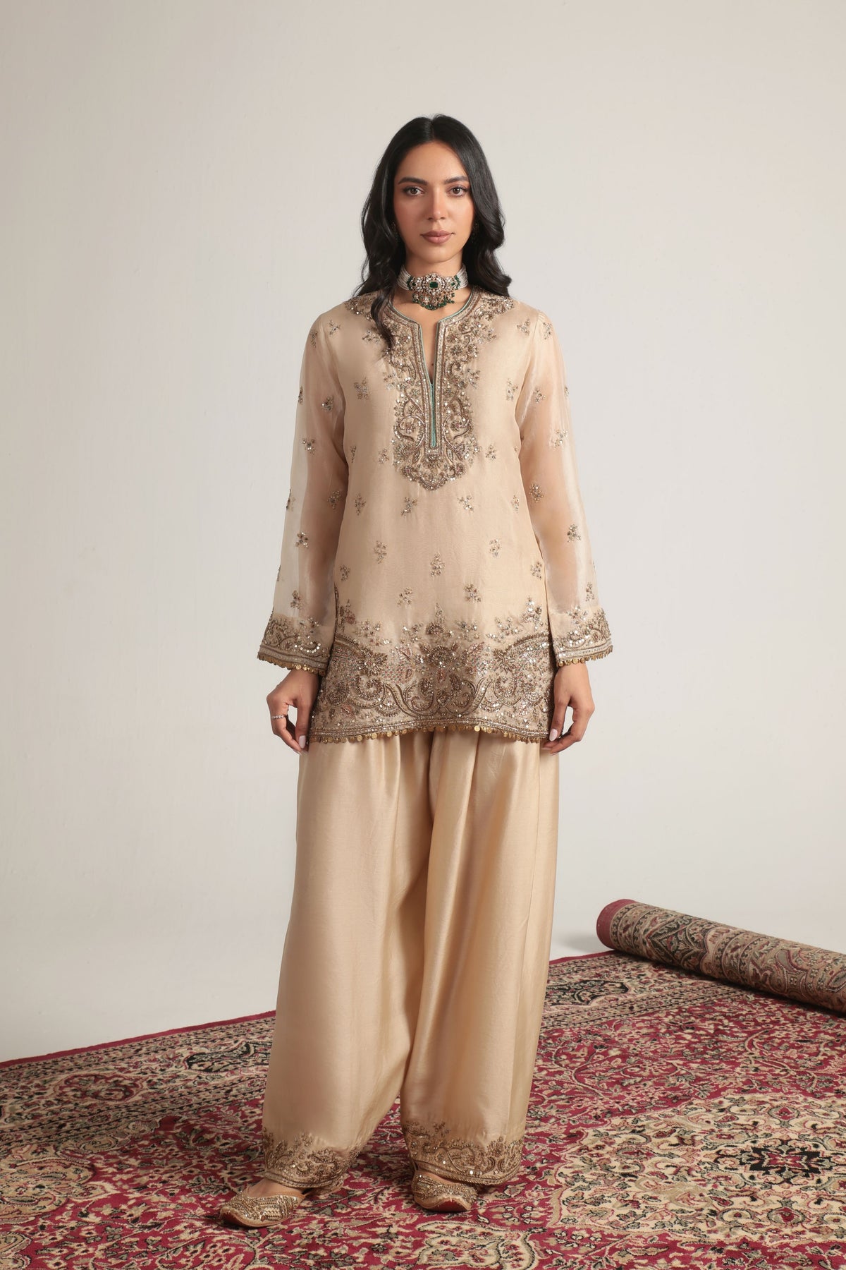 Short Farshi Kurta Set