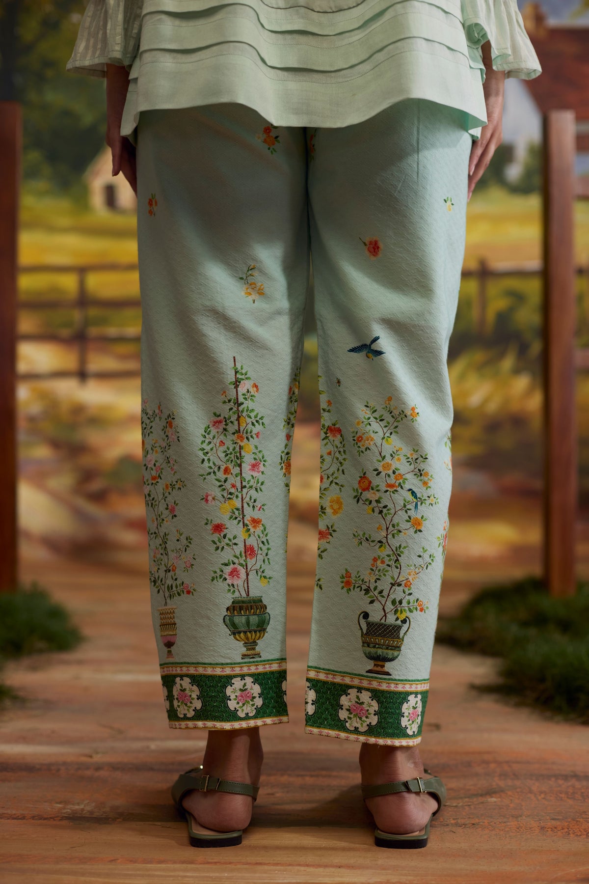 Meadow Printed Cuffed Pants