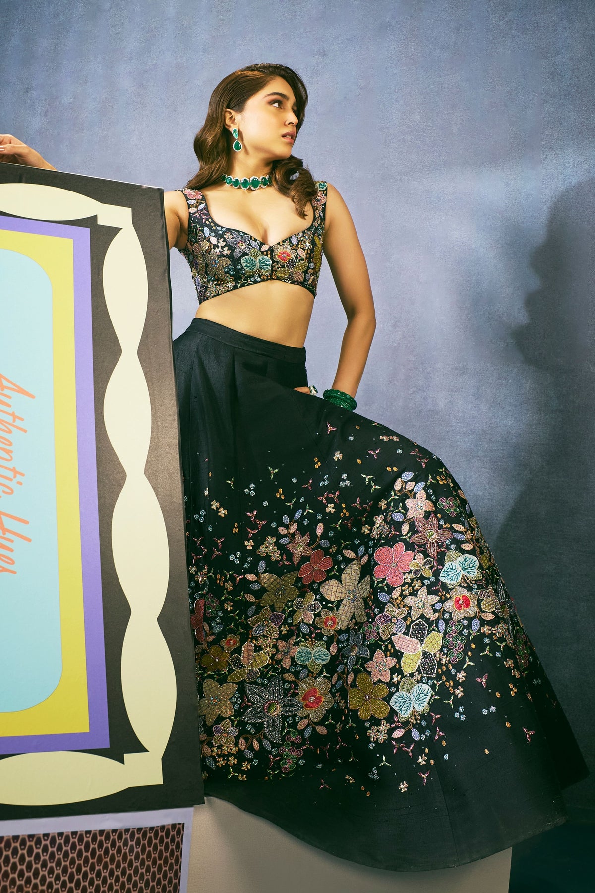 Tenebra Raw Silk Lehenga Set